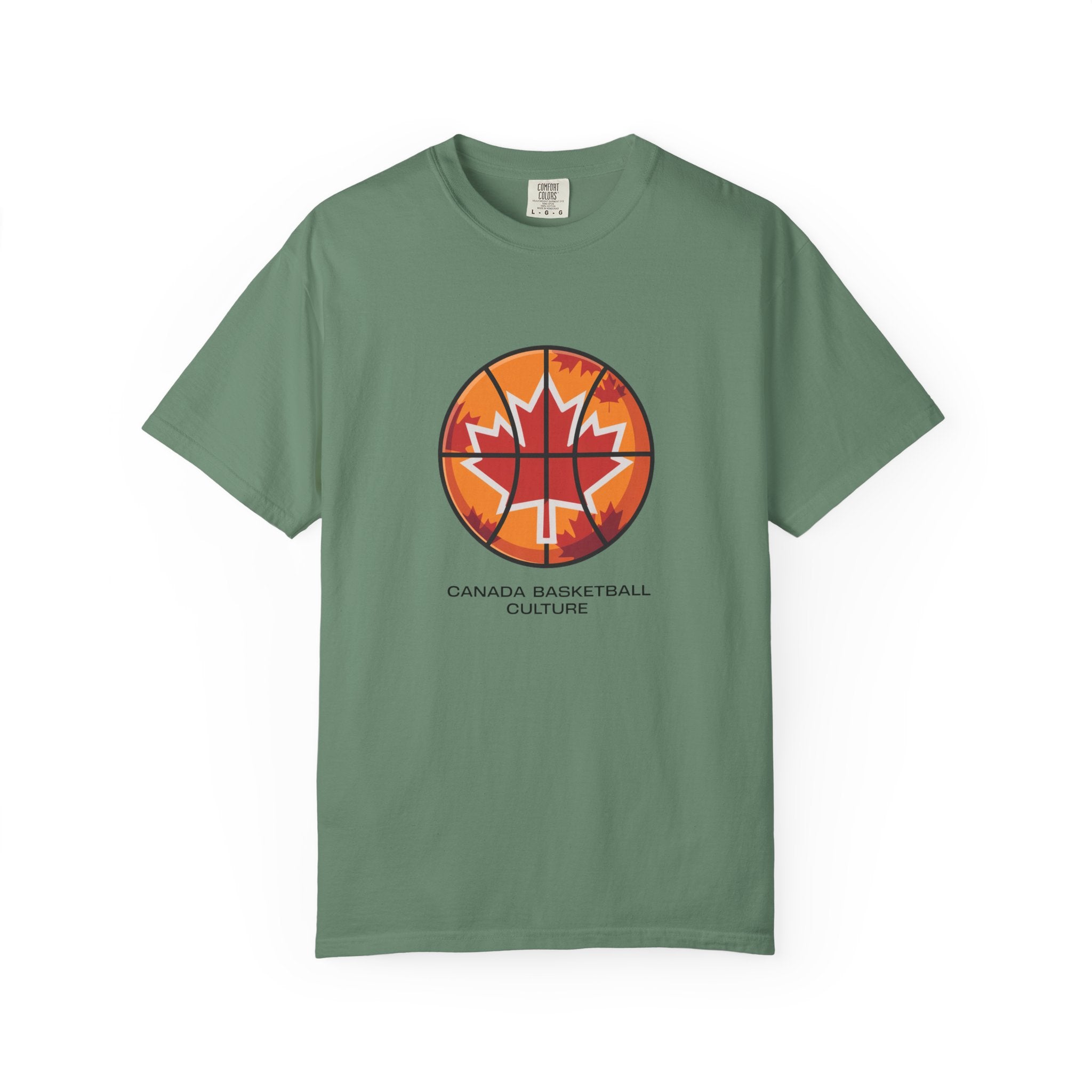 Canada Basketball Culture T-Shirt — Maple Leaf Basketball Graphic Tee