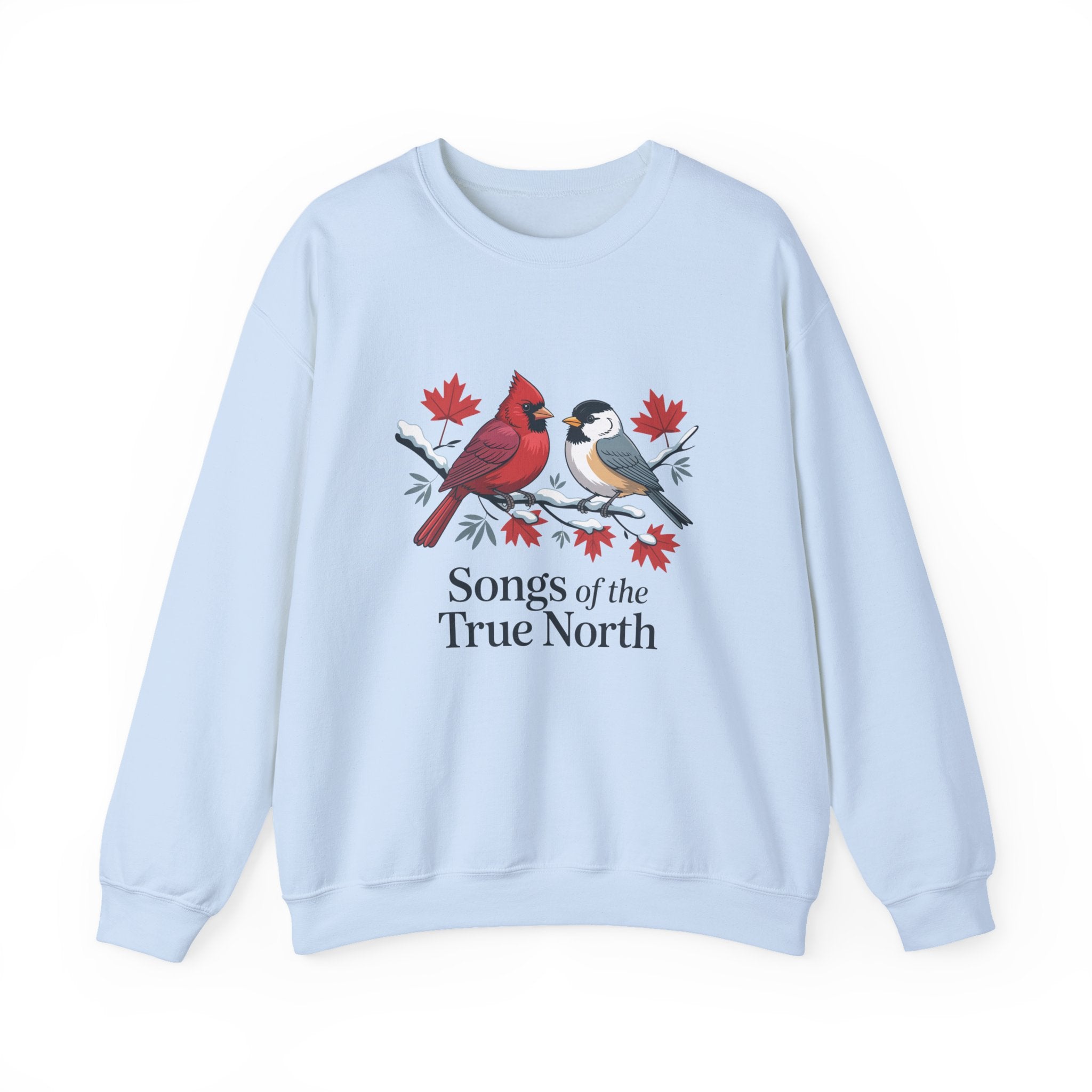 "Songs of the True North" Cardinal & Chickadee Canadian Crewneck Sweatshirt
