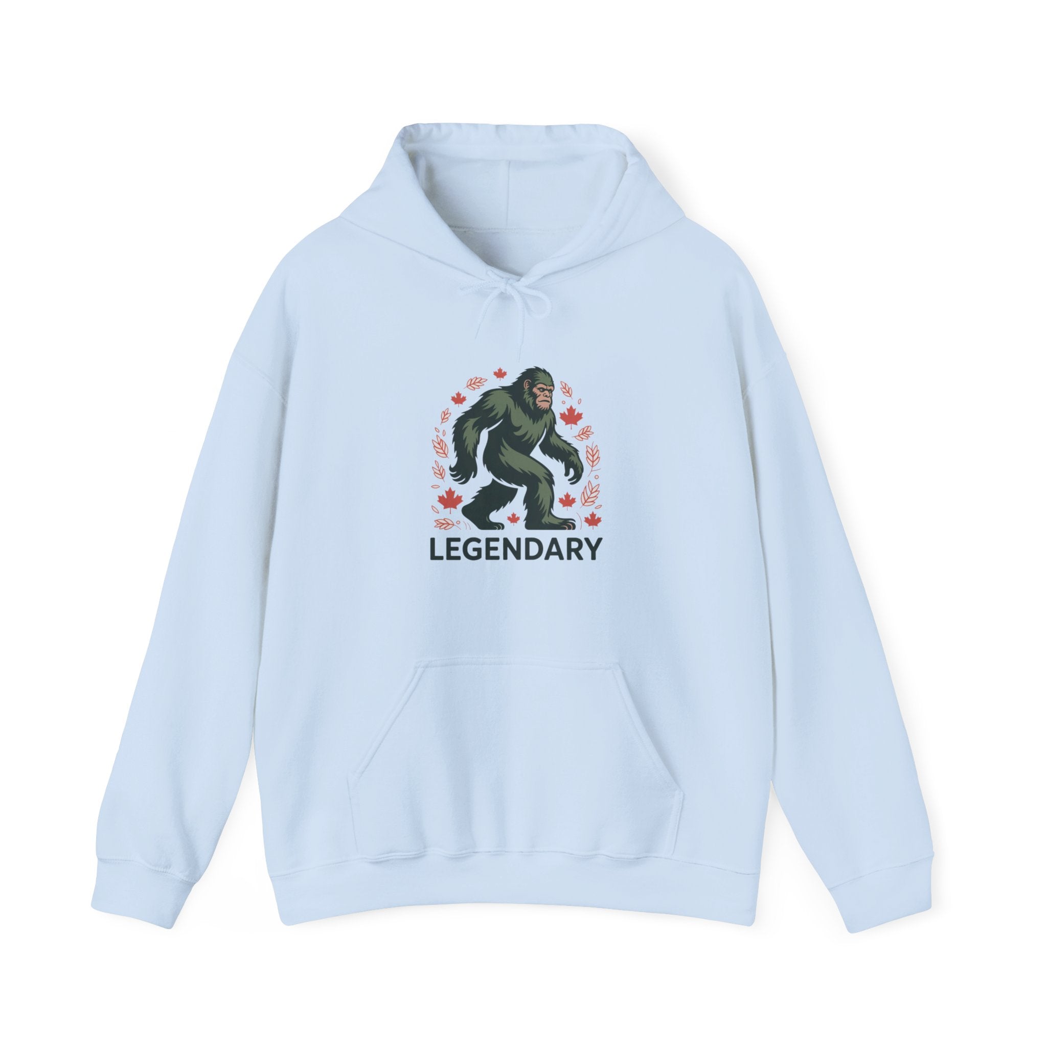 Legendary Bigfoot Hoodie — Sasquatch Graphic Hoodie with 'Legendary' Text