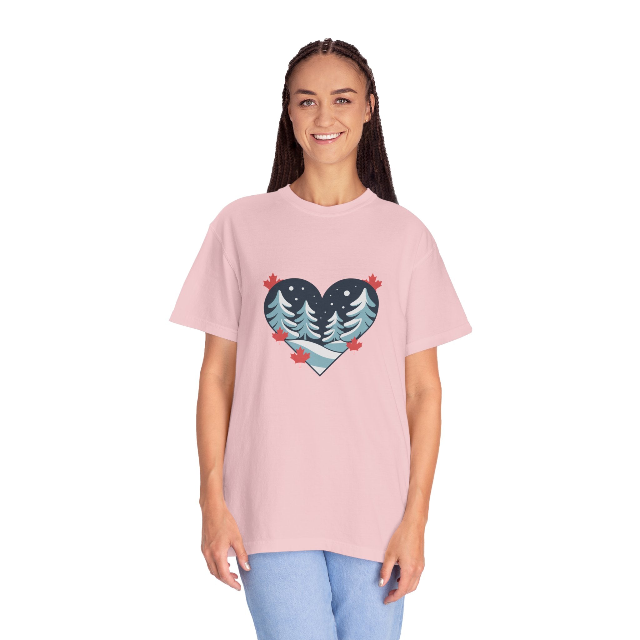 Heart Pine Forest T-Shirt — Winter Woodland Nature Tee