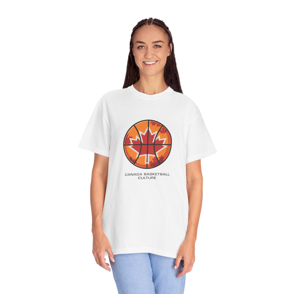Canada Basketball Culture T-Shirt — Maple Leaf Basketball Graphic Tee