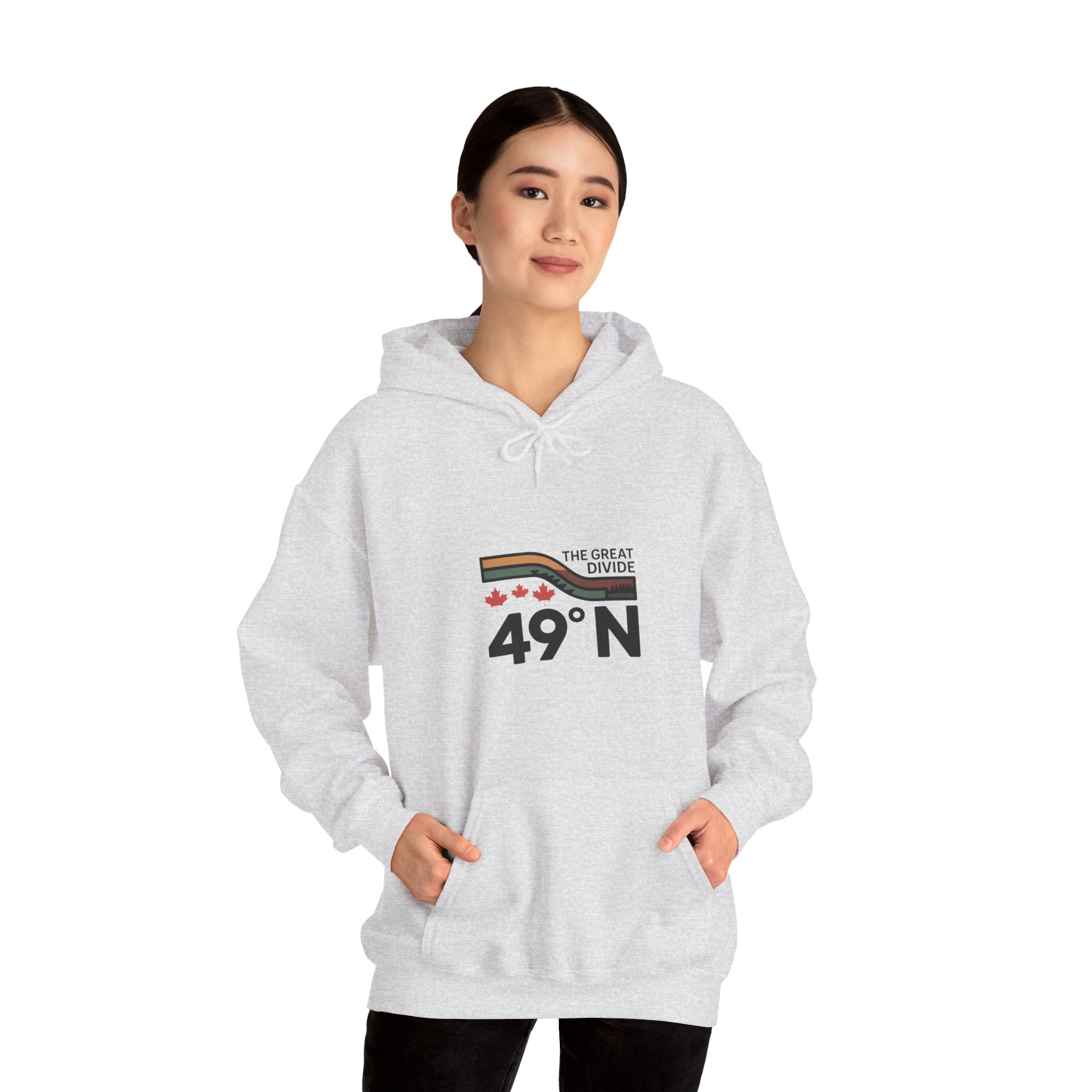 49N The Great Divide Hoodie — Canada Border Latitude Pullover