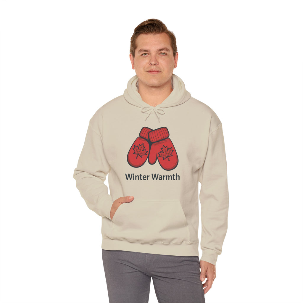 Winter Warmth Hoodie — Red Maple Mittens Cozy Winter Sweatshirt