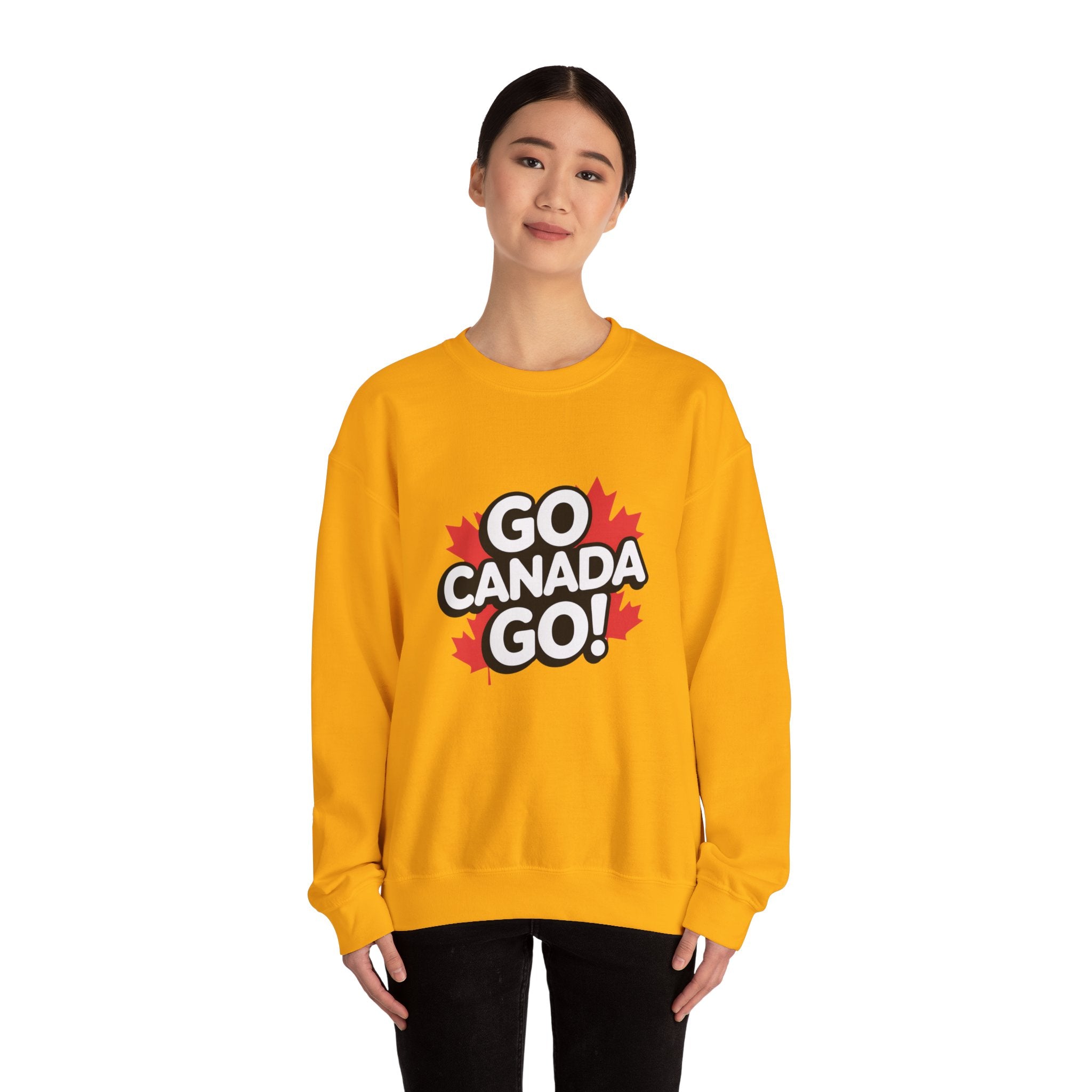 Go Canada Go! Crewneck Sweatshirt — Canadian Pride Maple Leaf Pullover