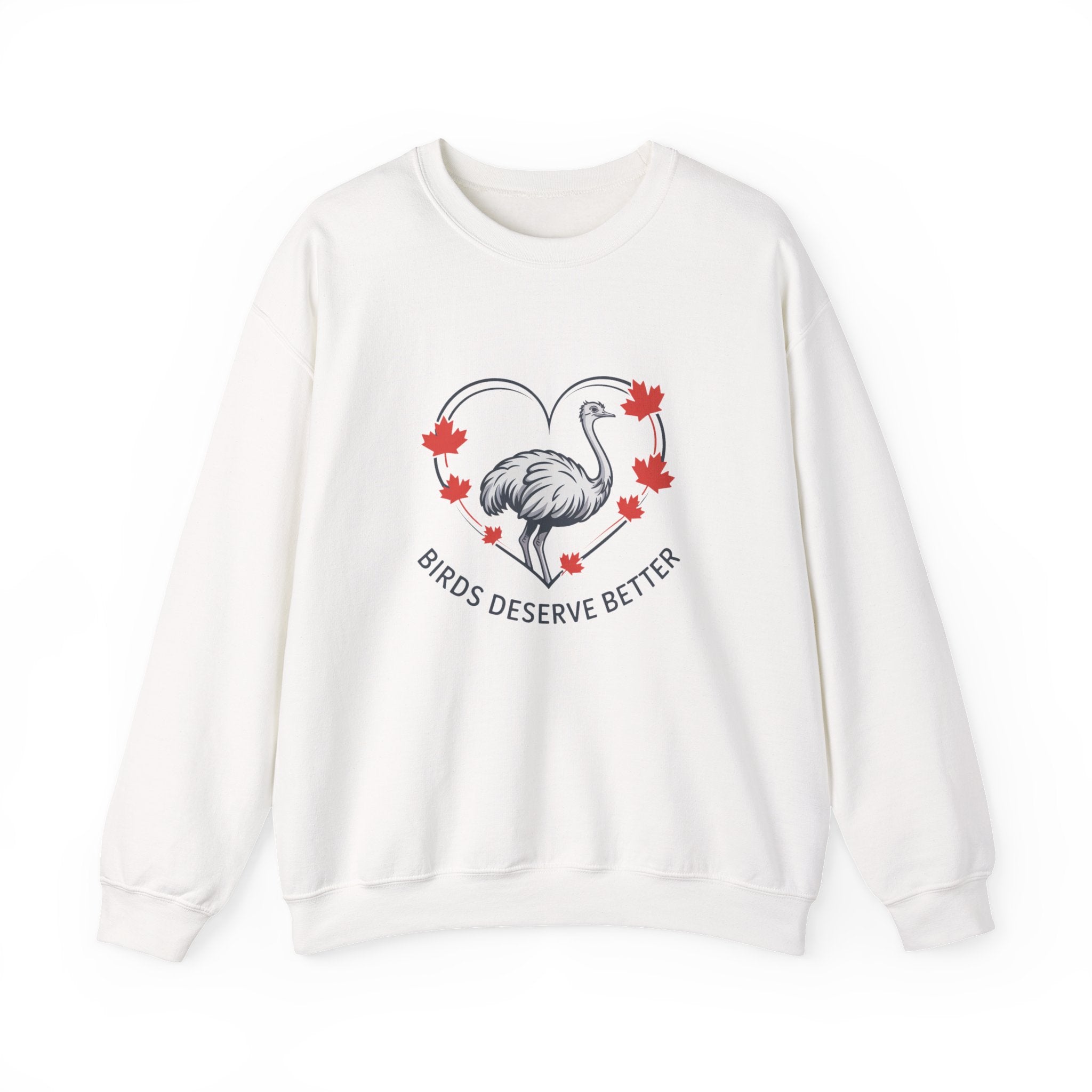 'Birds Deserve Better' Flamingo Heart Crewneck Sweatshirt