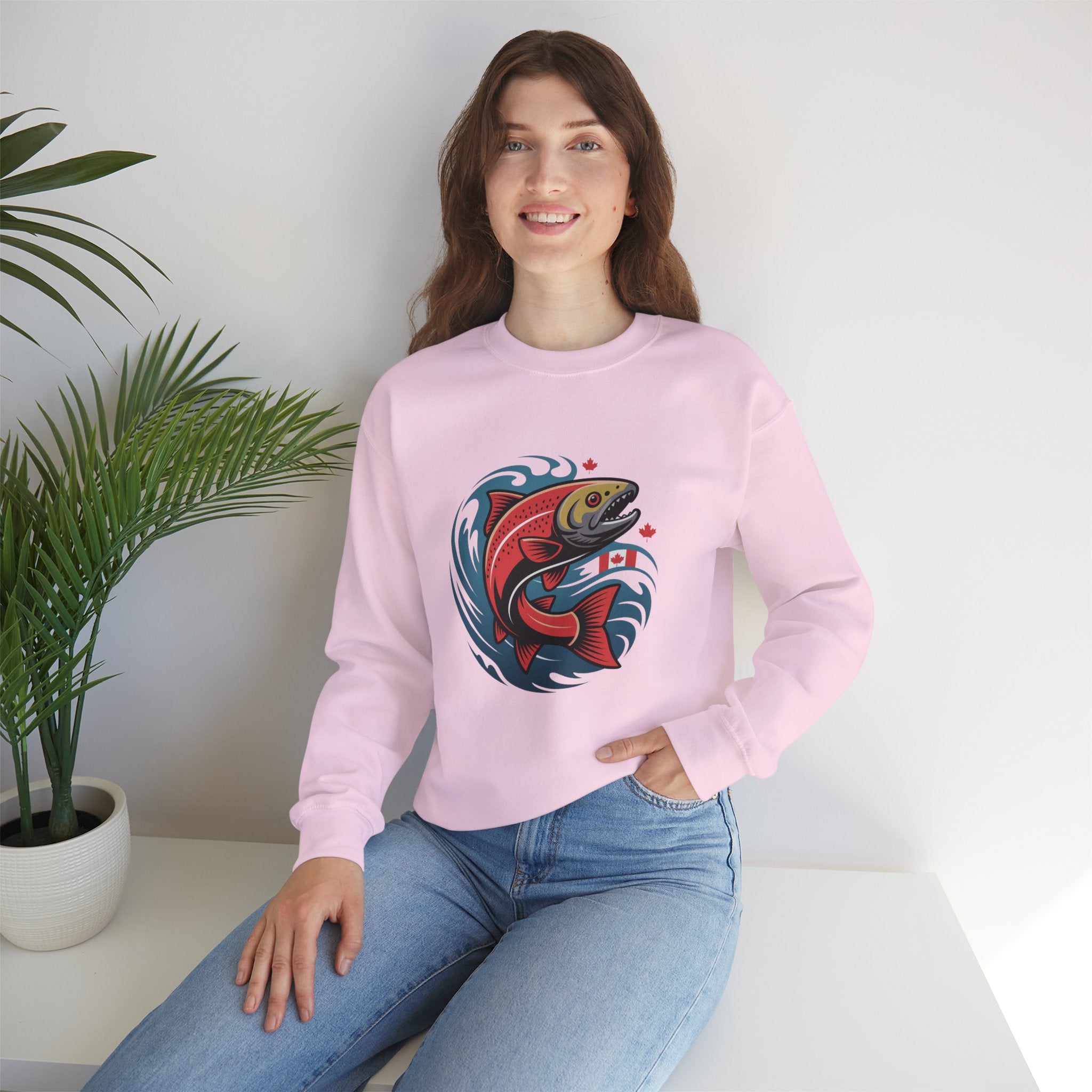 Salmon Wave Sweatshirt – Vintage Fishing Crewneck