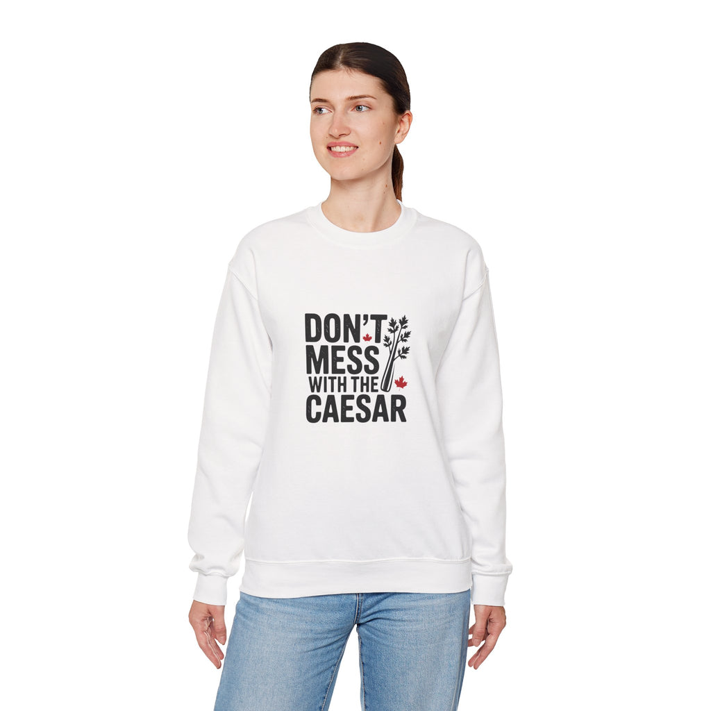 "Don't Mess with the Caesar" Roman Laurel Graphic Crewneck Sweatshirt