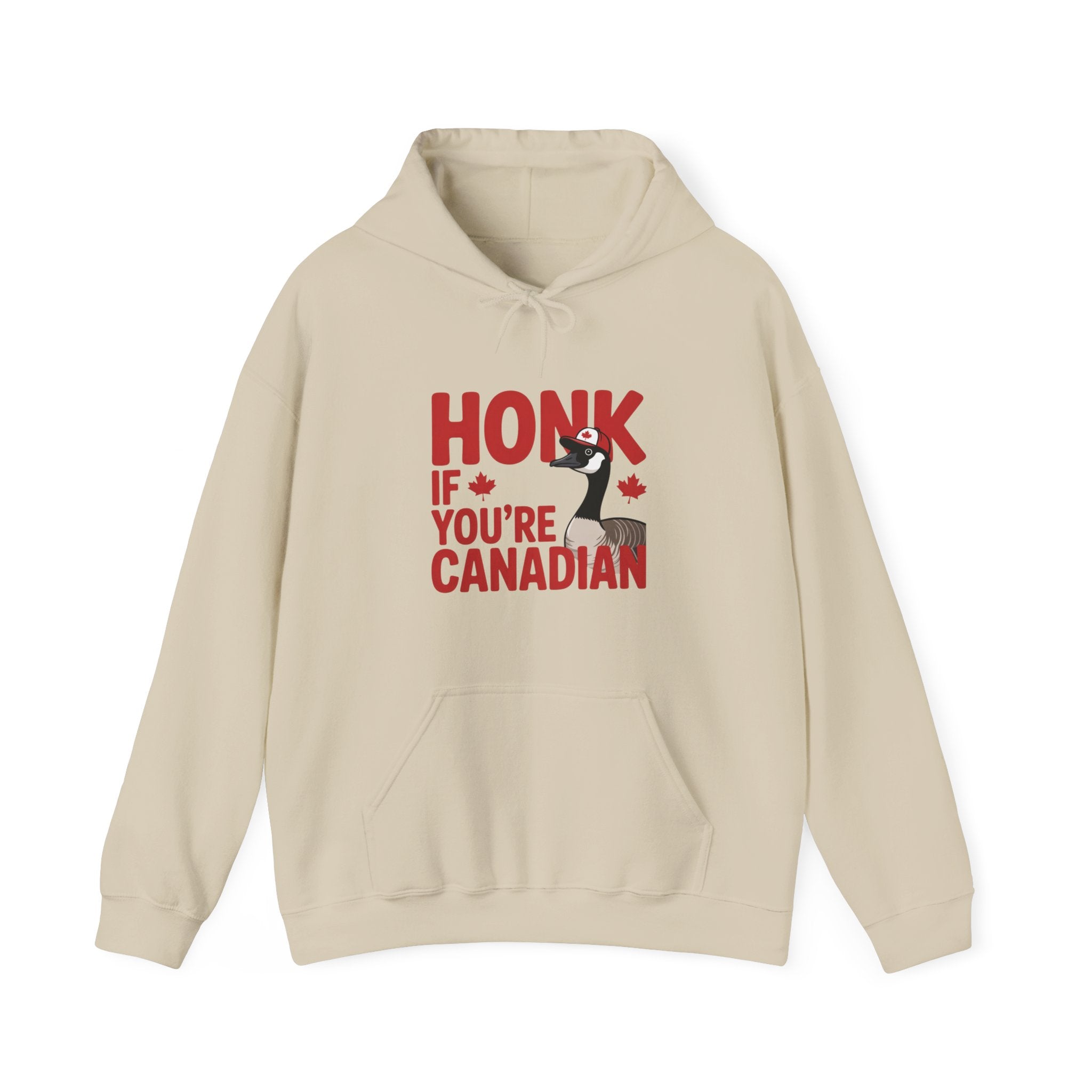 Hoodie - "Honk If You're Canadian" Maple Goose Canada Pride Sweatshirt