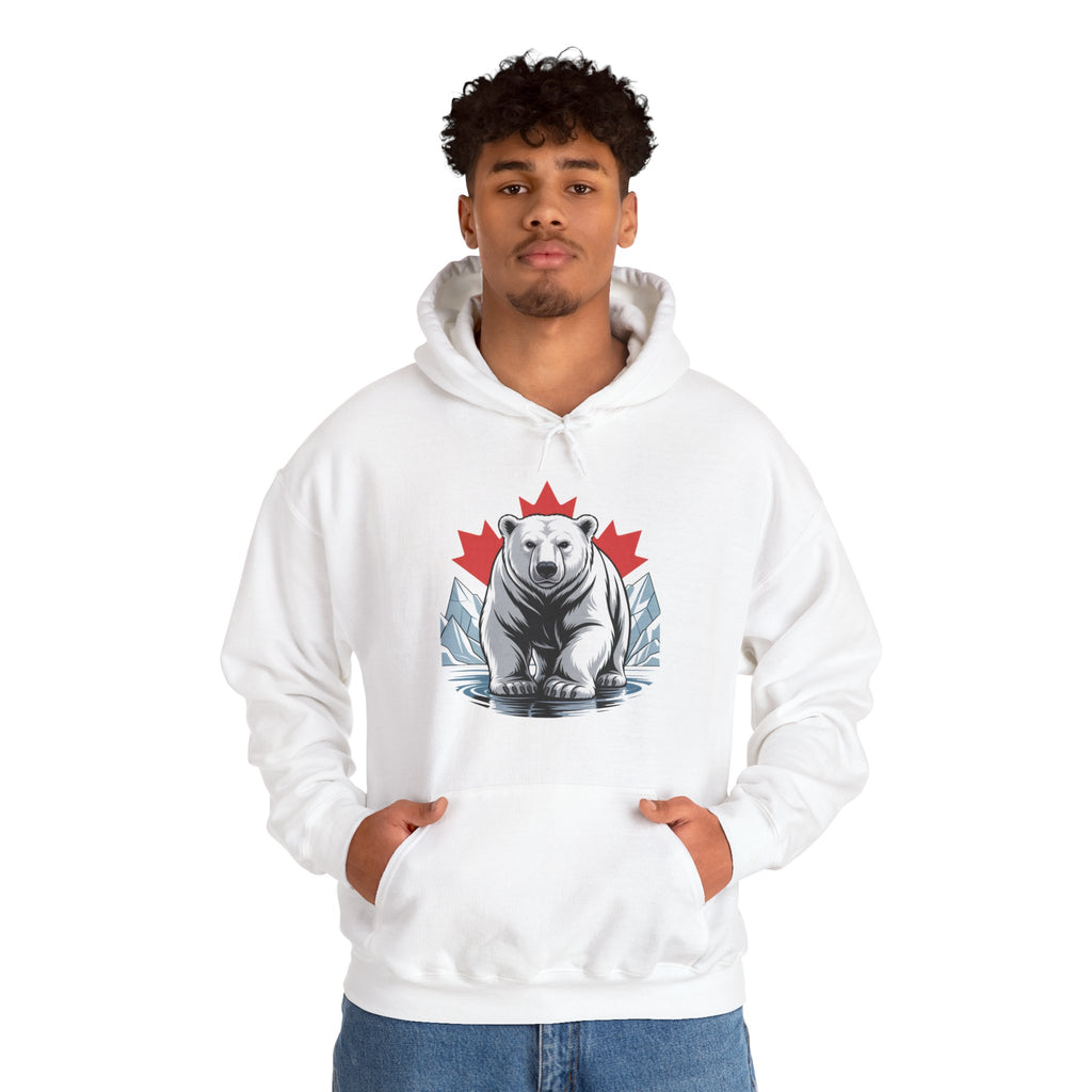 Polar Bear Maple Hoodie – Canadian Pride Winter Pullover