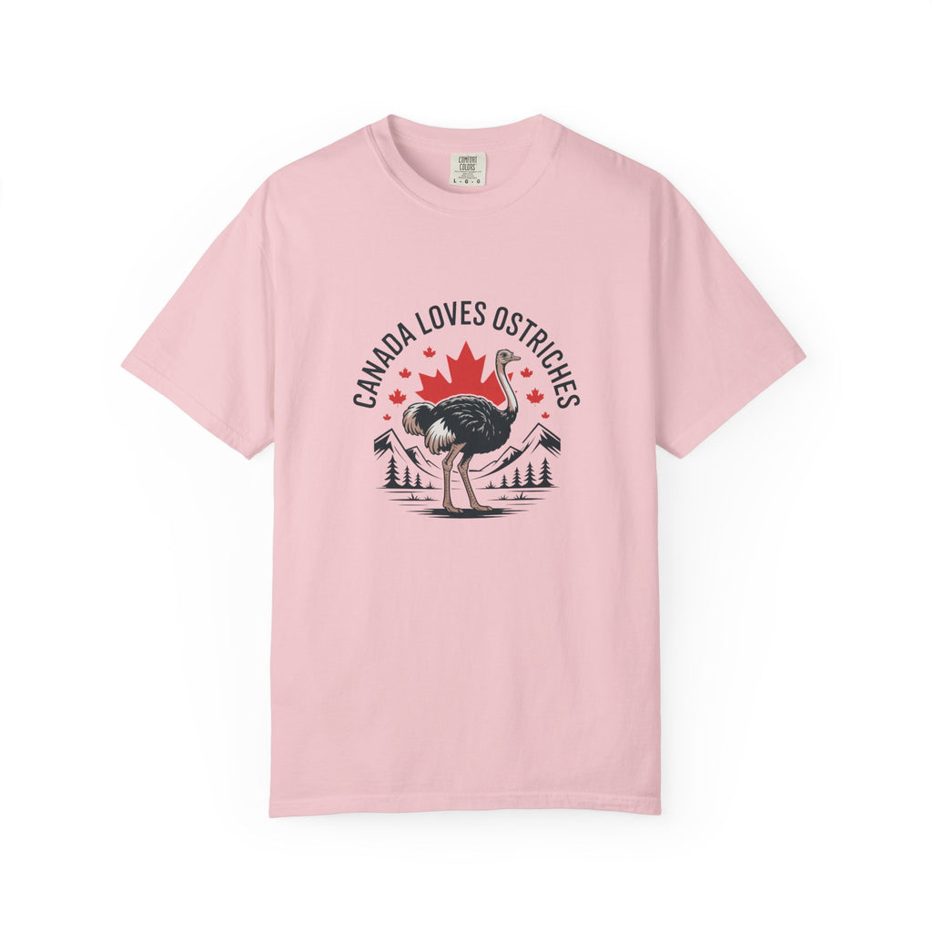 Canada Loves Ostriches T-Shirt — Canadian Novelty Graphic Tee
