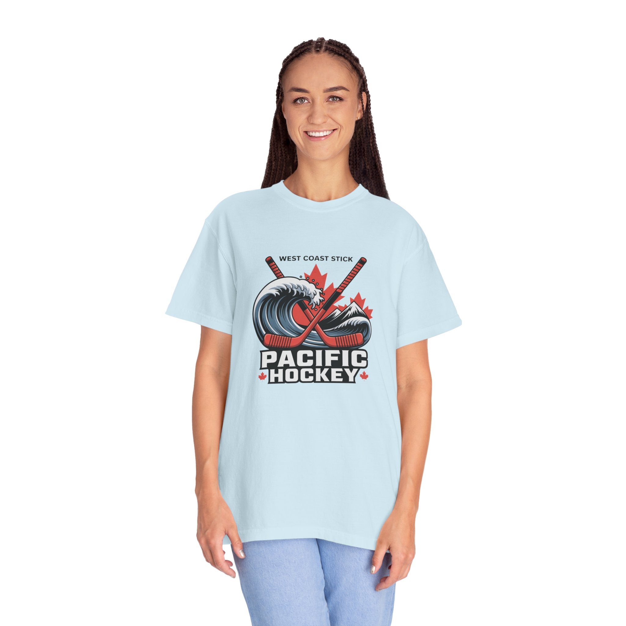 Pacific Hockey T‑Shirt — West Coast Wave & Maple Leafs Hockey Tee