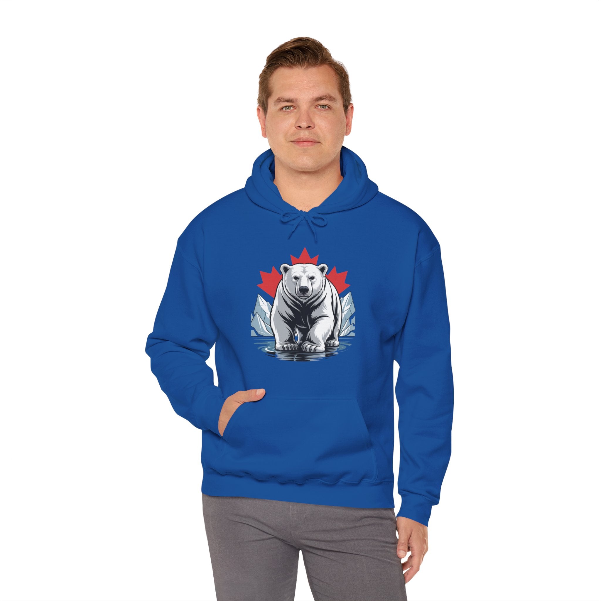 Polar Bear Maple Hoodie – Canadian Pride Winter Pullover
