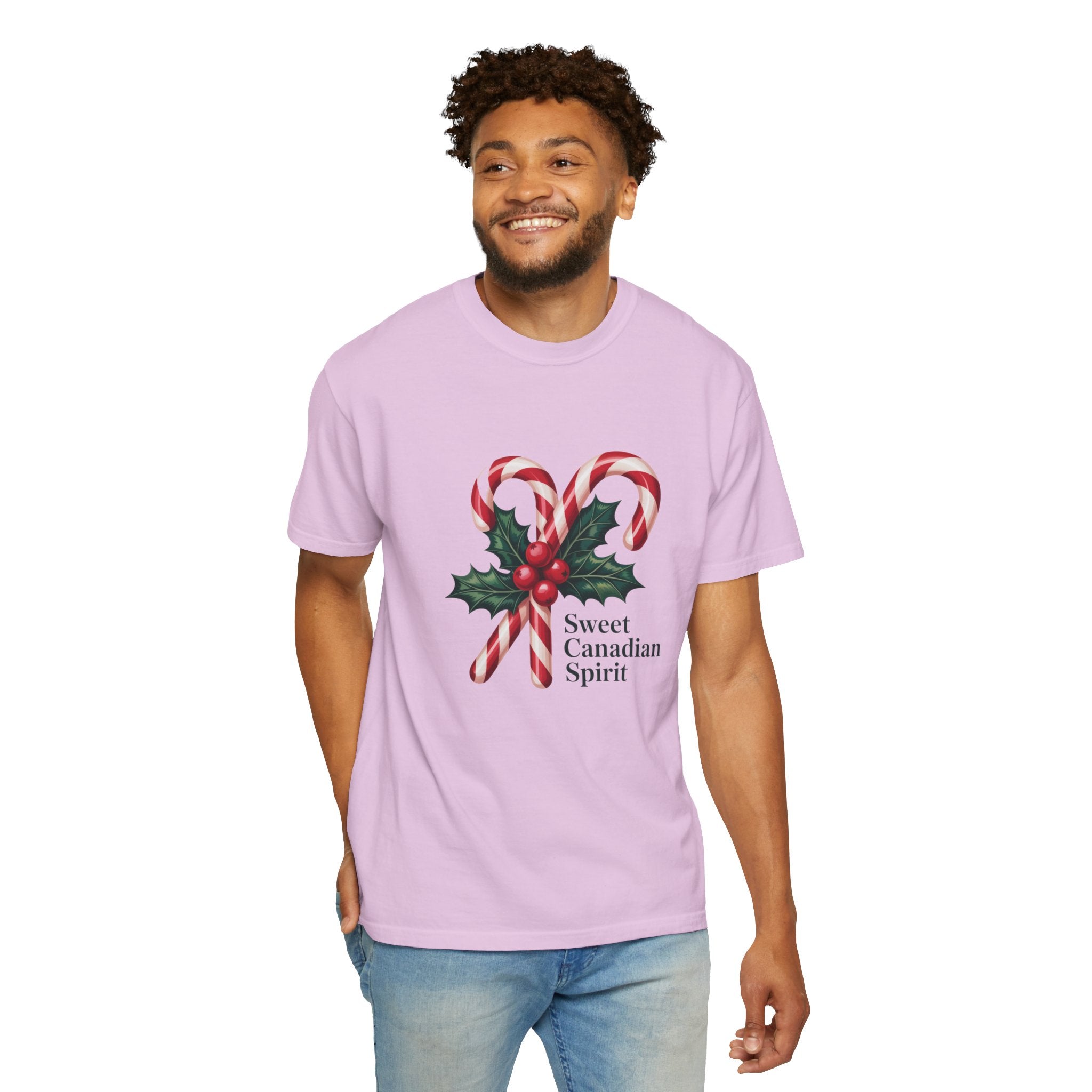 "Sweet Canadian Spirit" - Candy Cane Holiday T Shirt