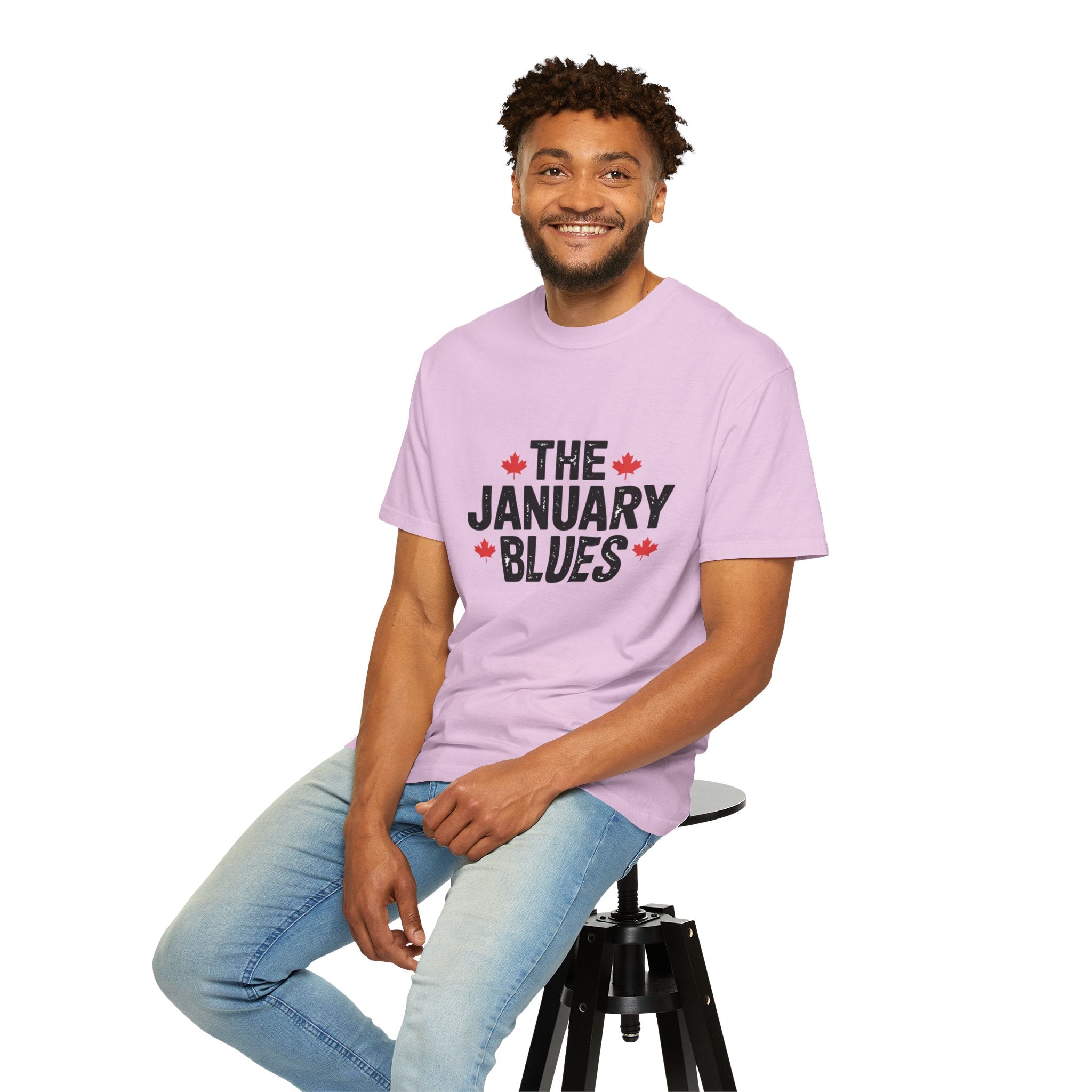 "The January Blues" Graphic Tee (Canadian Maple Leaf Accent) - T shirt