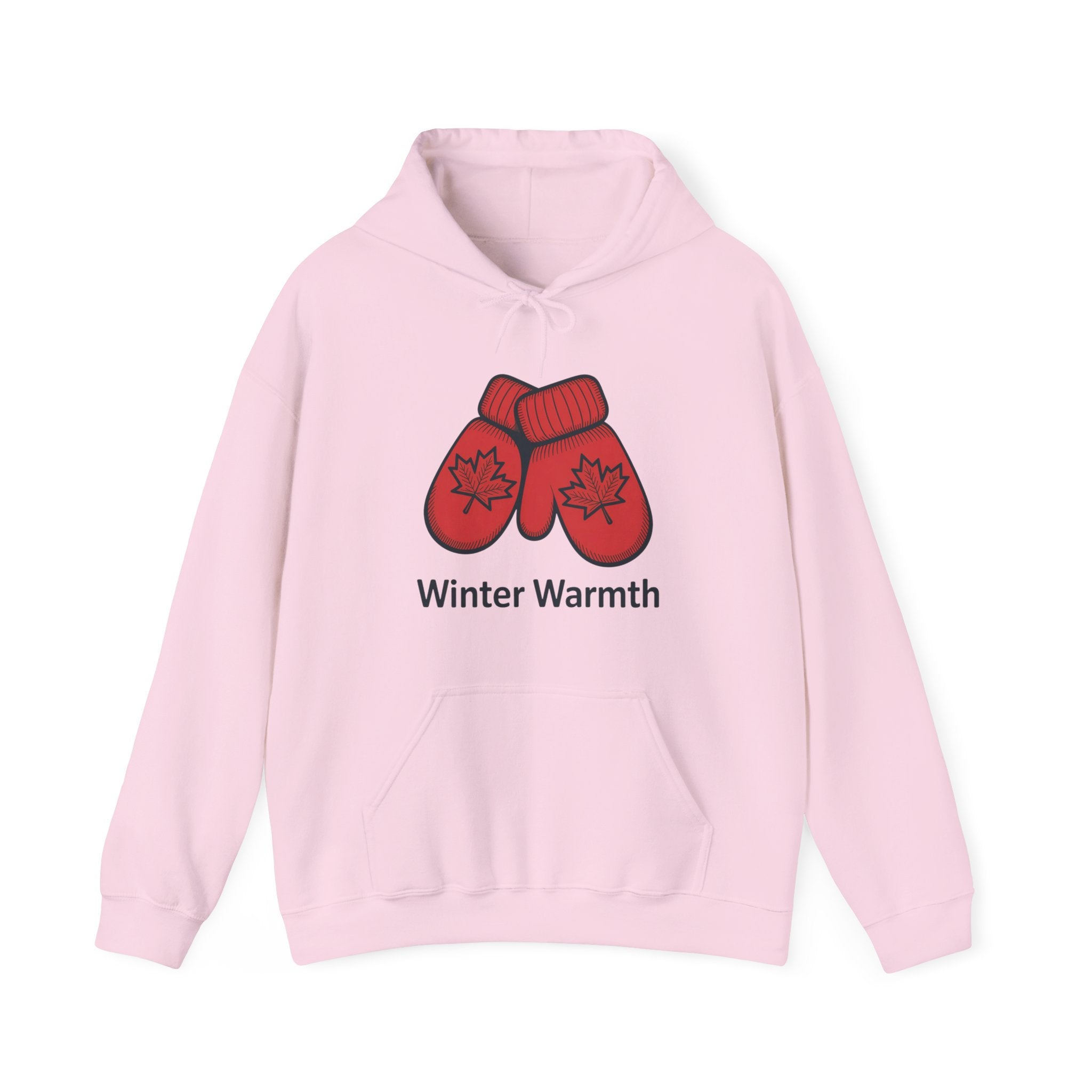 Winter Warmth Hoodie — Red Maple Mittens Cozy Winter Sweatshirt