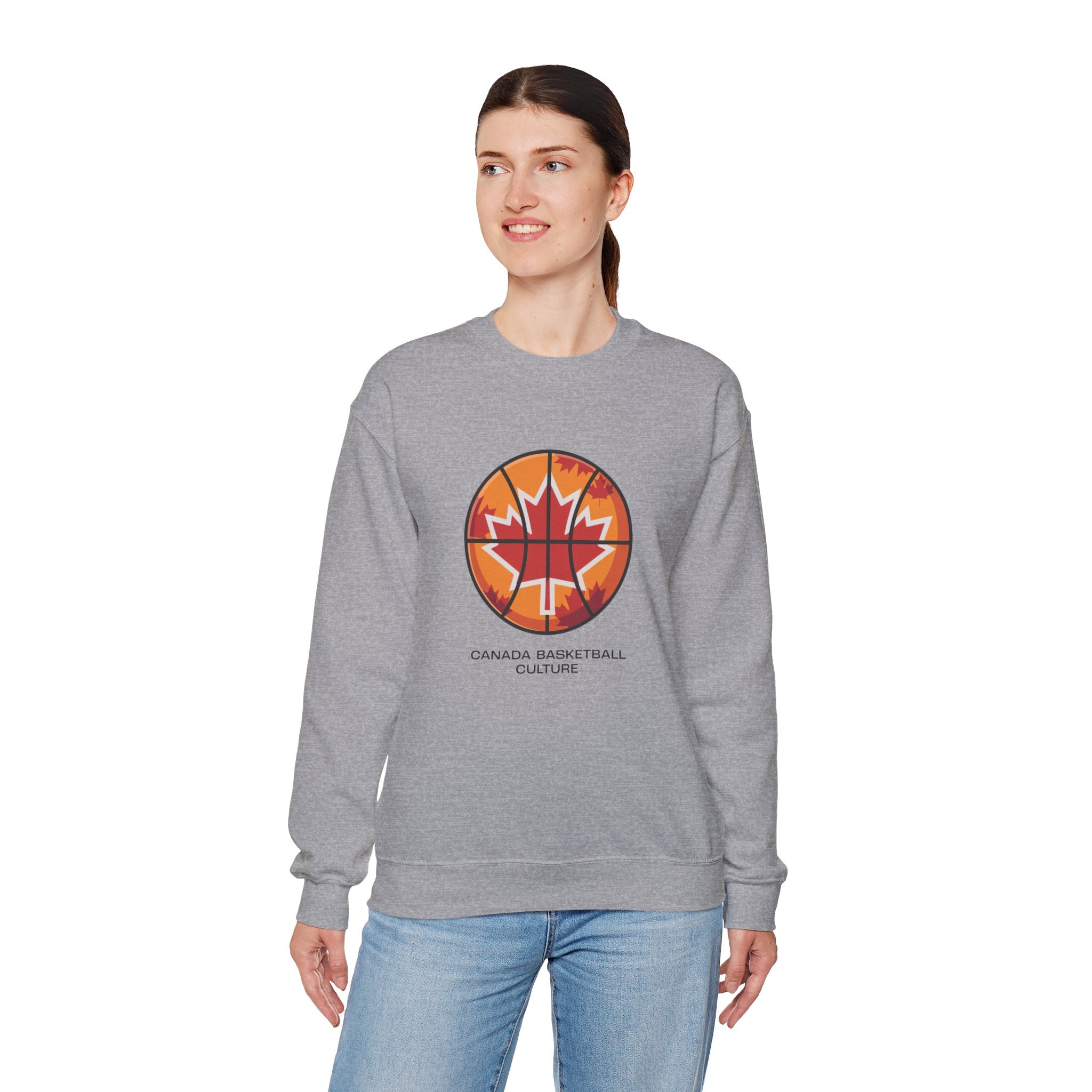 Canada Basketball Culture Sweatshirt — Maple Leaf Basketball Crewneck