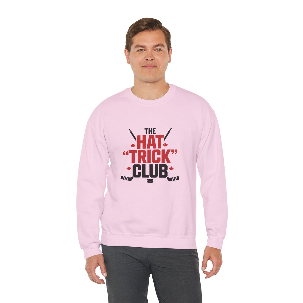 Hockey "Hat Trick" Club Crewneck Sweatshirt — Funny Hockey Player Gift
