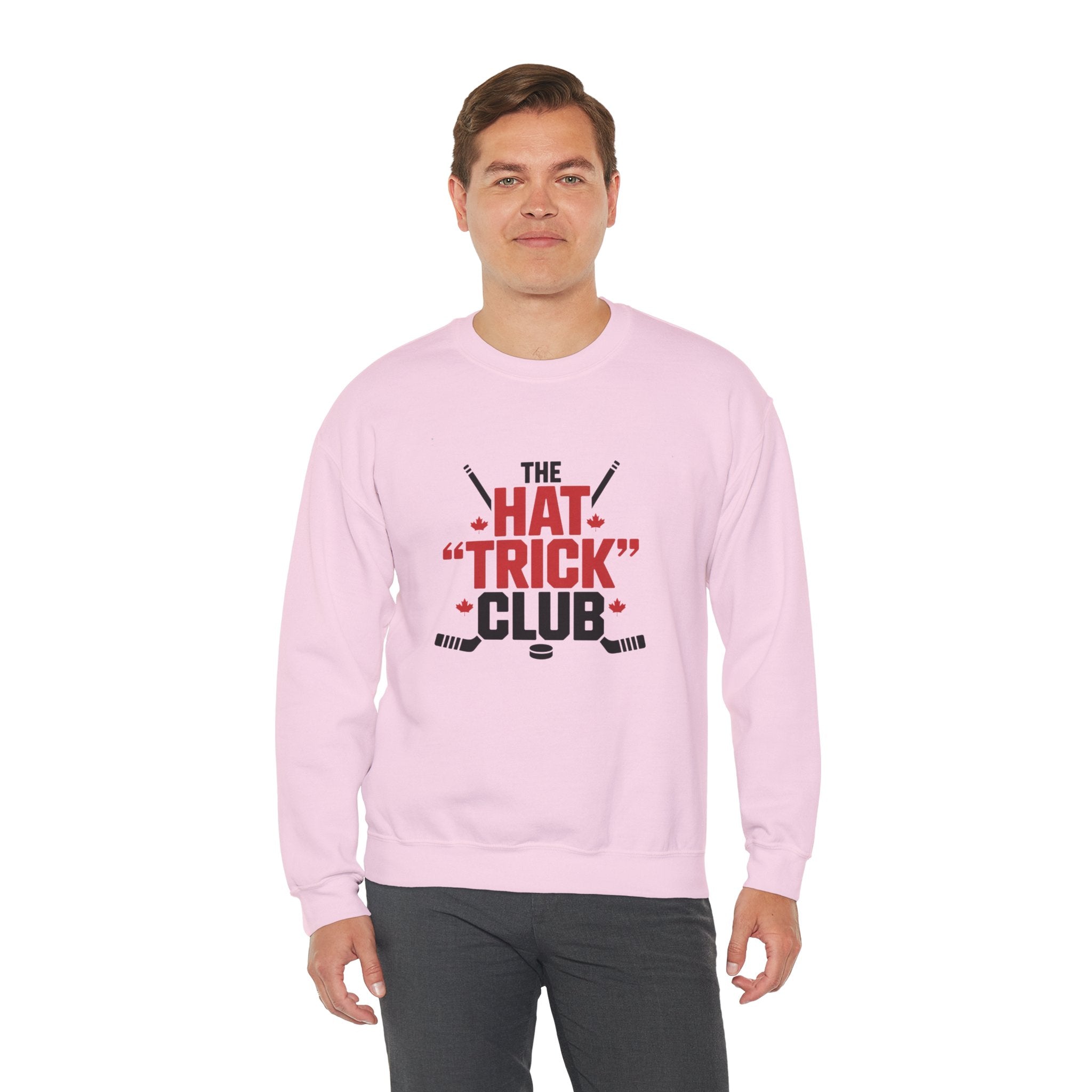 Hockey "Hat Trick" Club Crewneck Sweatshirt — Funny Hockey Player Gift
