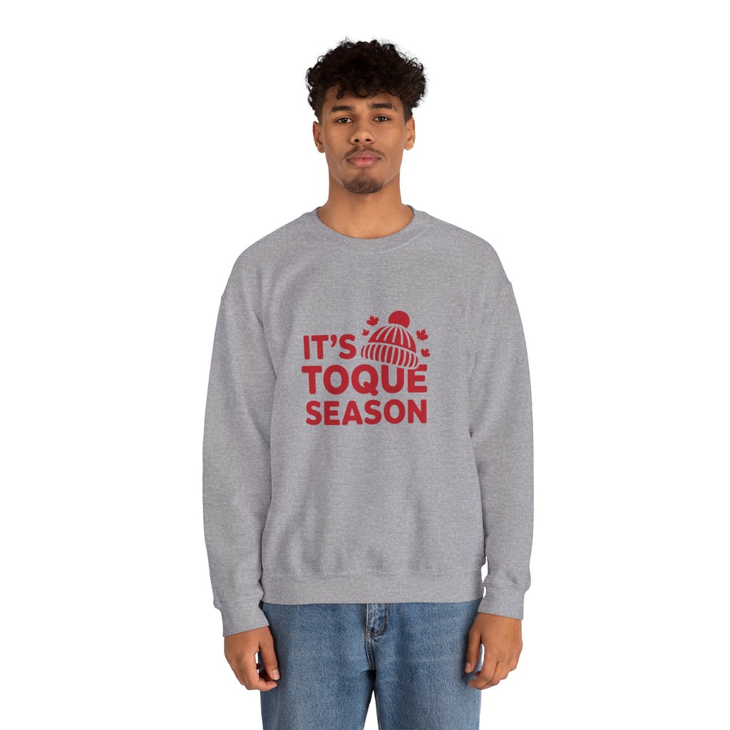 "It's Toque Season" Cozy Winter Crewneck Sweatshirt