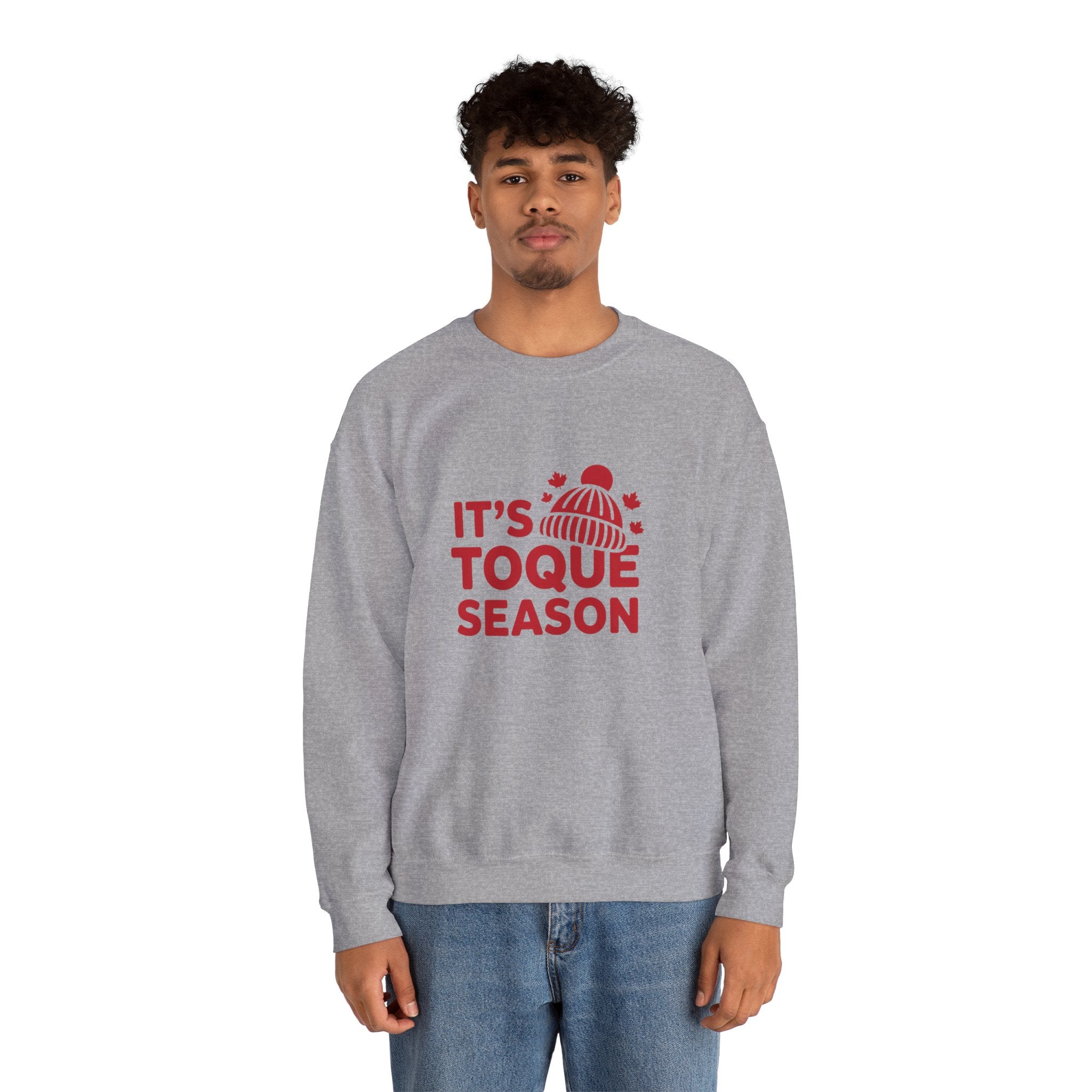 "It's Toque Season" Cozy Winter Crewneck Sweatshirt