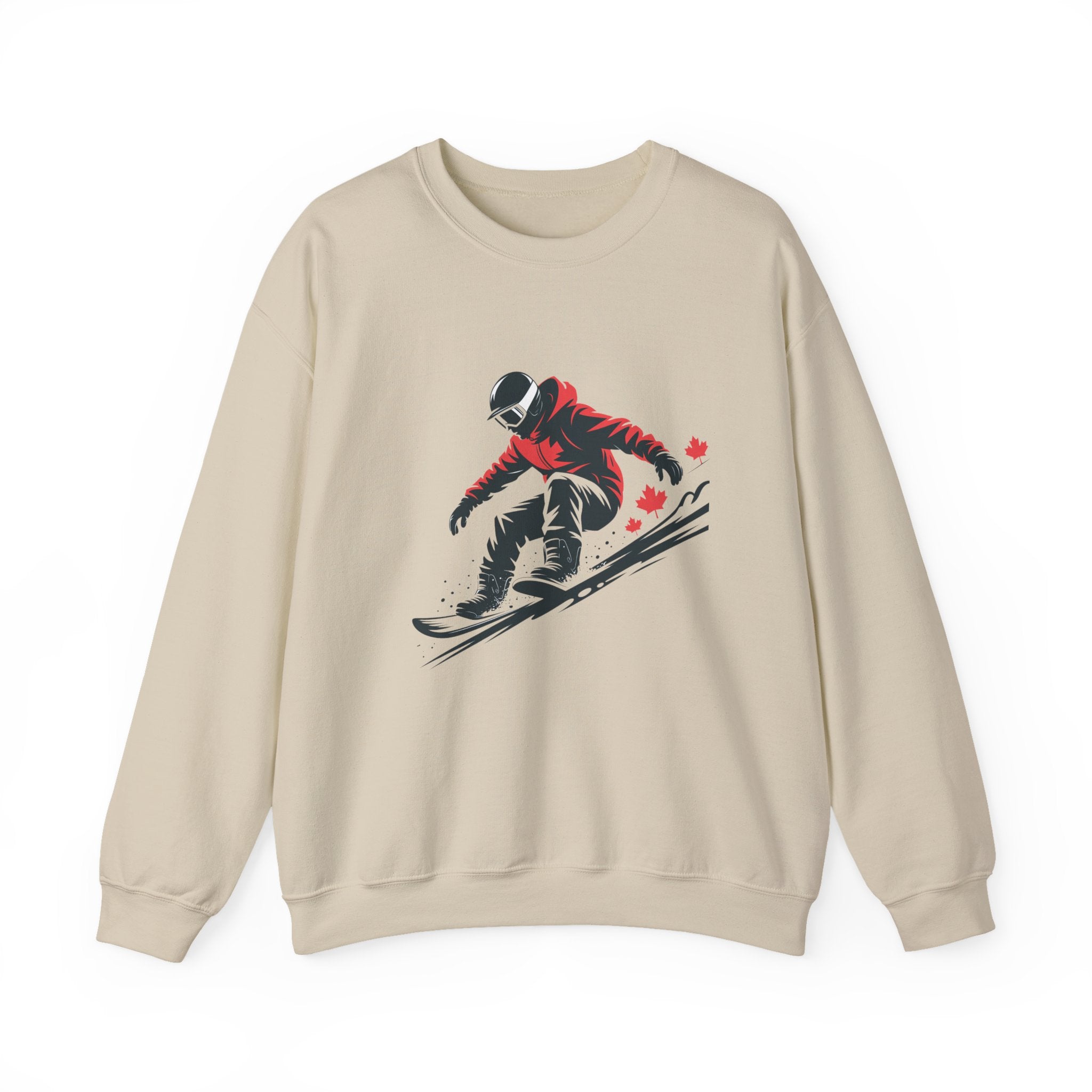Snowboarder Graphic Sweatshirt – Red Jacket Winter Snowboarding Crewneck