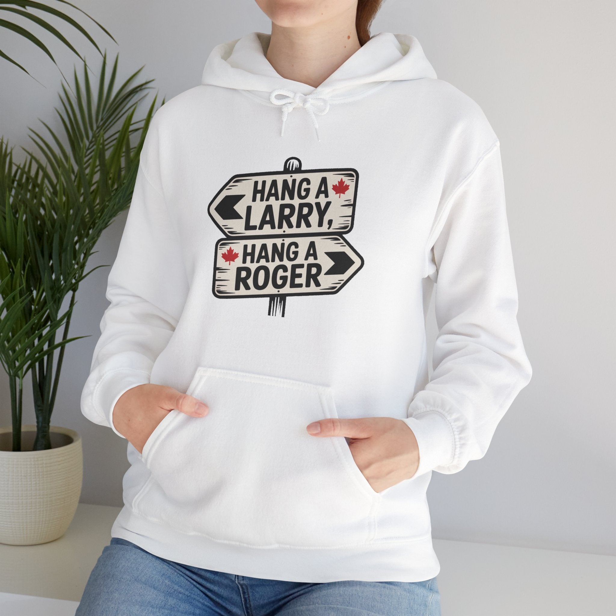 'Hang a Larry / Hang a Roger' Road Sign Graphic Hoodie