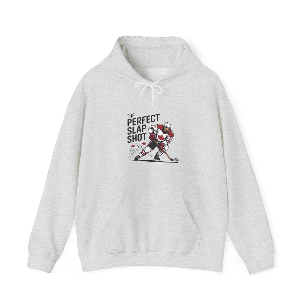 Hockey Slapshot Hoodie – "The Perfect Slap Shot" Graphic Hooded Sweatshirt