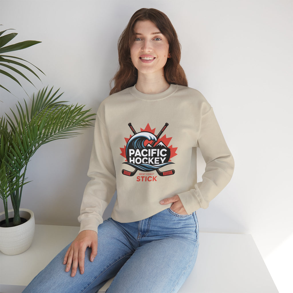 Pacific Hockey Crewneck Sweatshirt – Vintage Hockey Logo Pullover