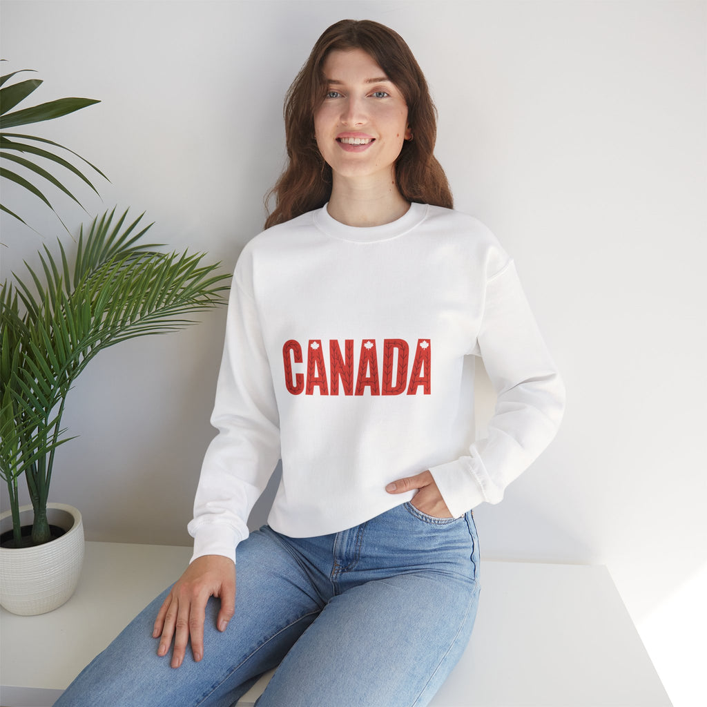 Canada Crewneck Sweatshirt – Retro Red Block Lettering
