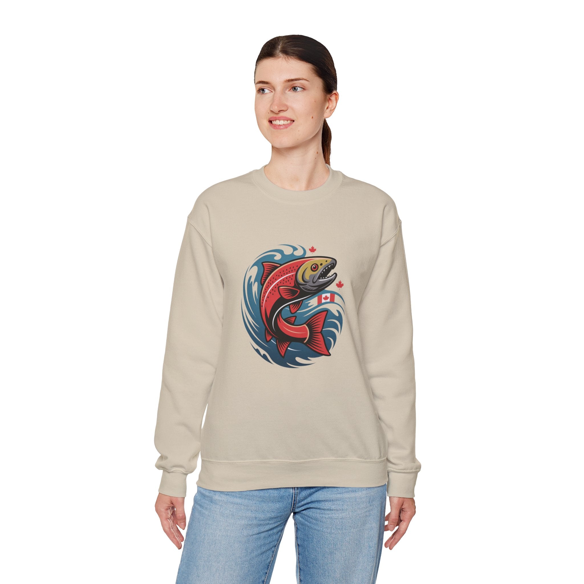 Salmon Wave Sweatshirt – Vintage Fishing Crewneck