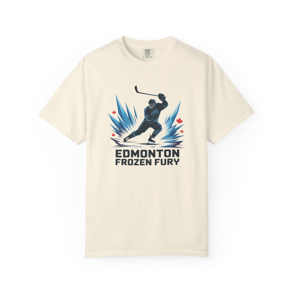 Edmonton Frozen Fury Hockey T-Shirt — Men's Ice Hockey Graphic Tee