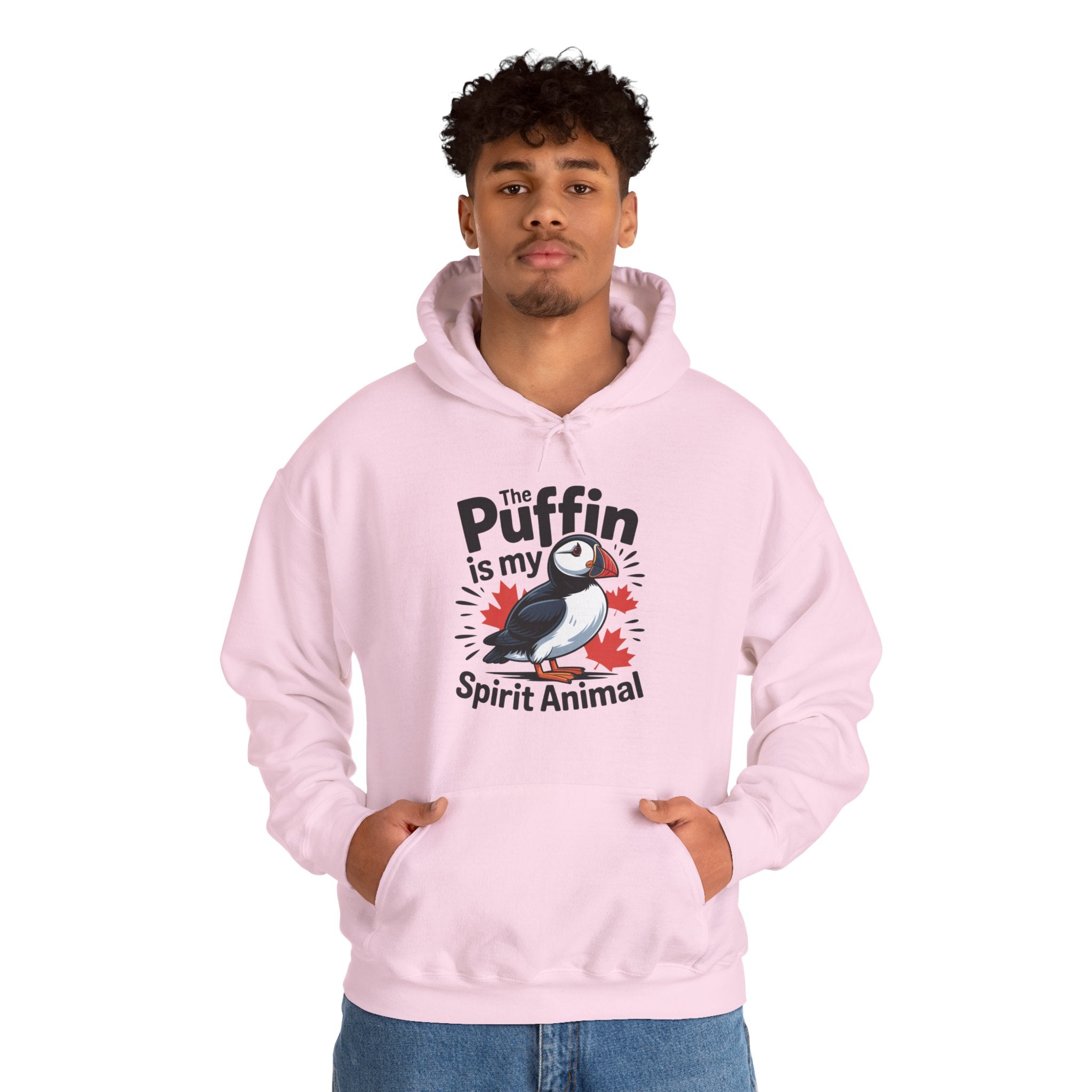 Puffin Spirit Animal Hoodie — "The Puffin is my Spirit Animal" Cute Bird Graphic Hooded Sweatshirt