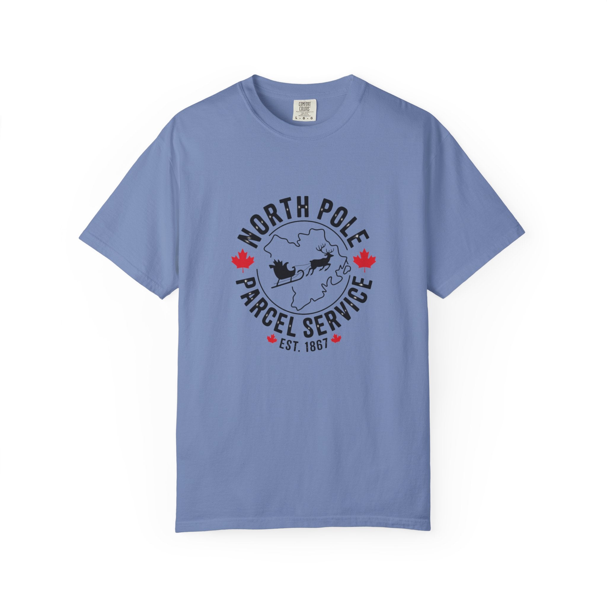 North Pole Parcel Service T-Shirt — Vintage Santa Mail Holiday Tee