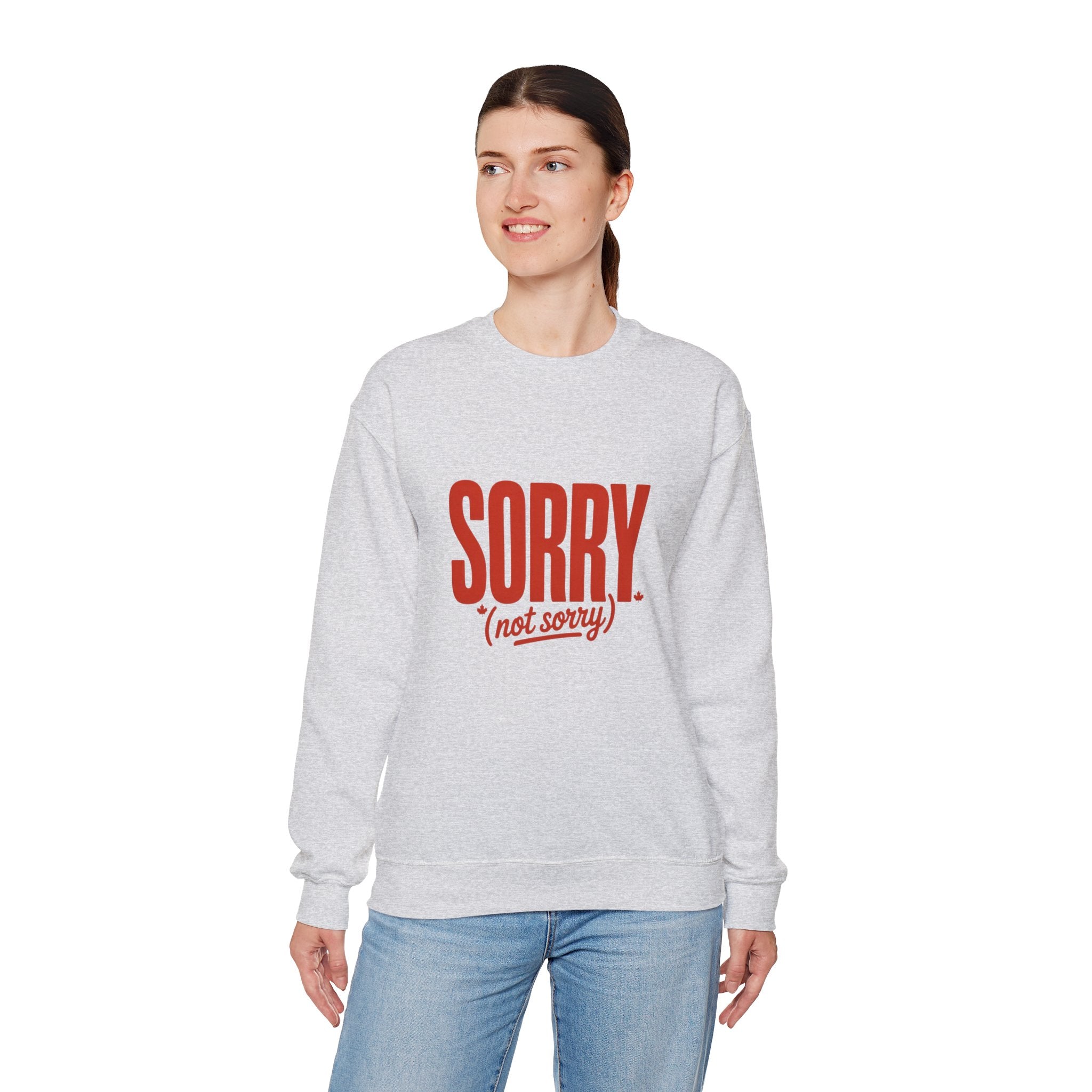 "SORRY. (not sorry)" Retro Bold Graphic Sweatshirt