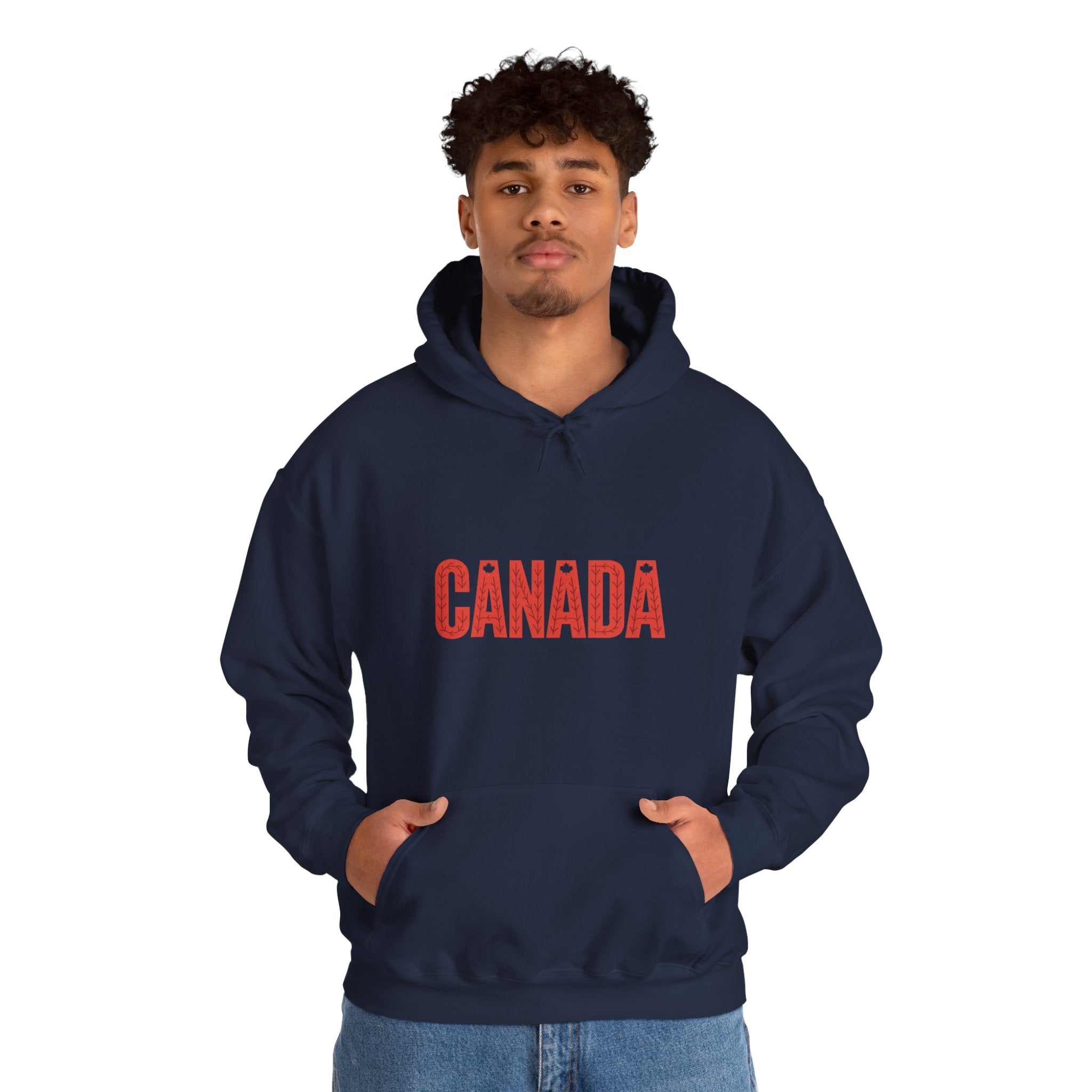 Canada Hoodie - Classic Red Canada Text Pullover