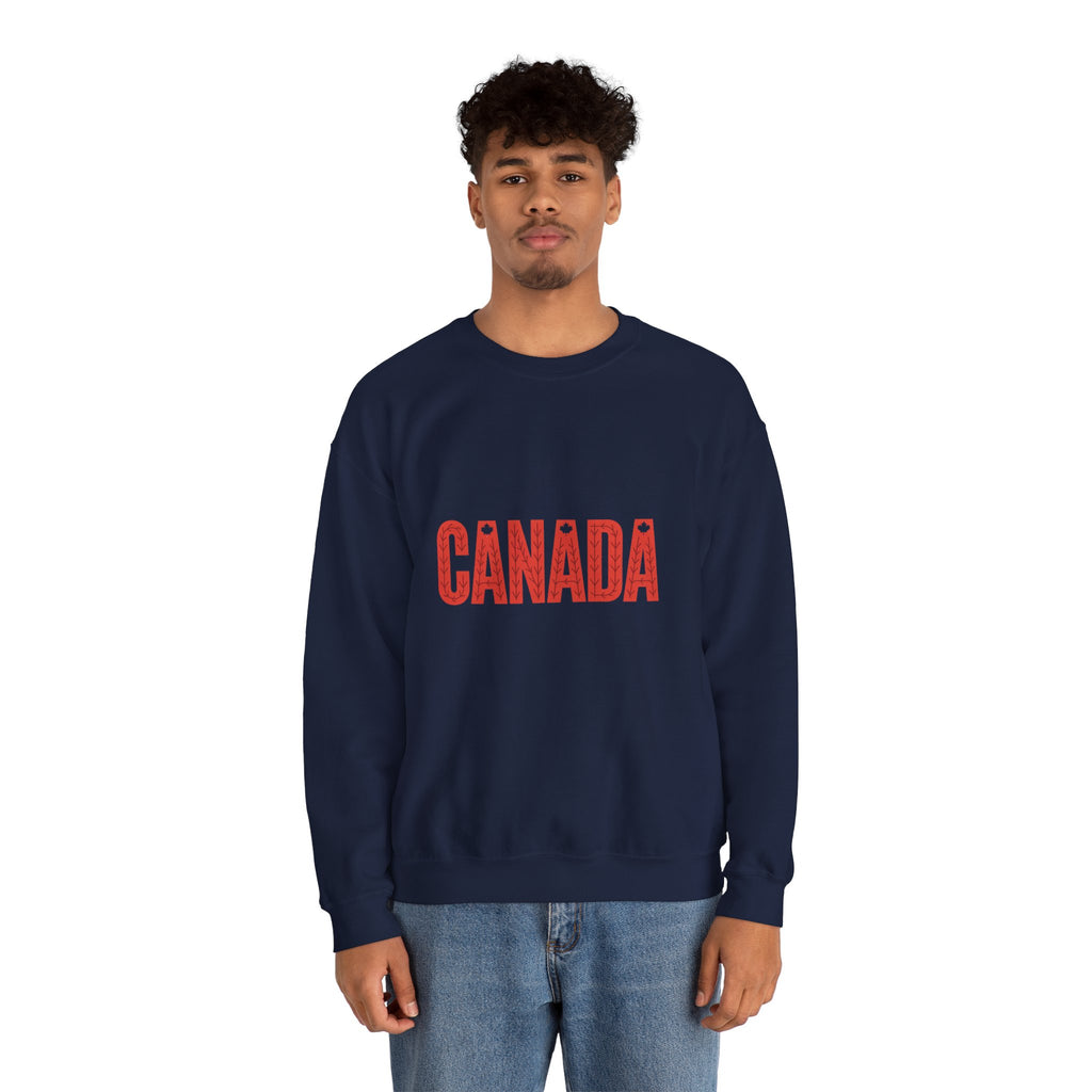 Canada Crewneck Sweatshirt – Retro Red Block Lettering