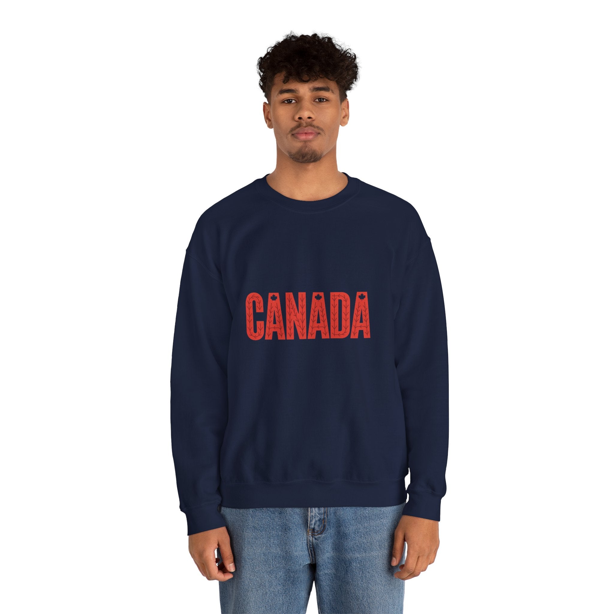 Canada Crewneck Sweatshirt – Retro Red Block Lettering