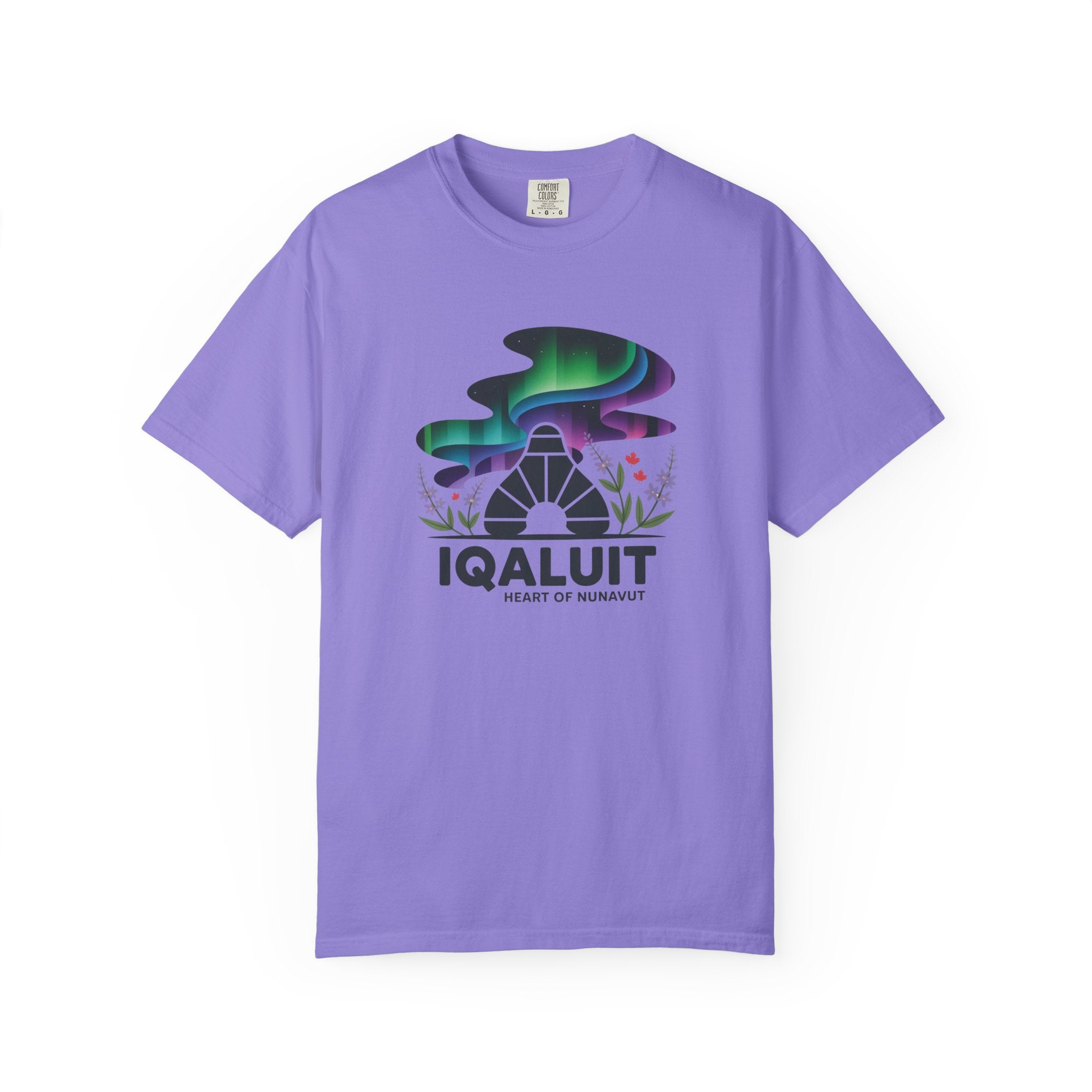 Iqaluit Northern Lights T-Shirt – Heart of Nunavut Souvenir Tee