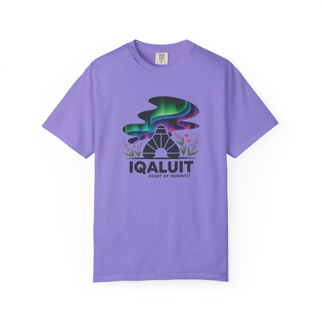 Iqaluit Northern Lights T-Shirt – Heart of Nunavut Souvenir Tee
