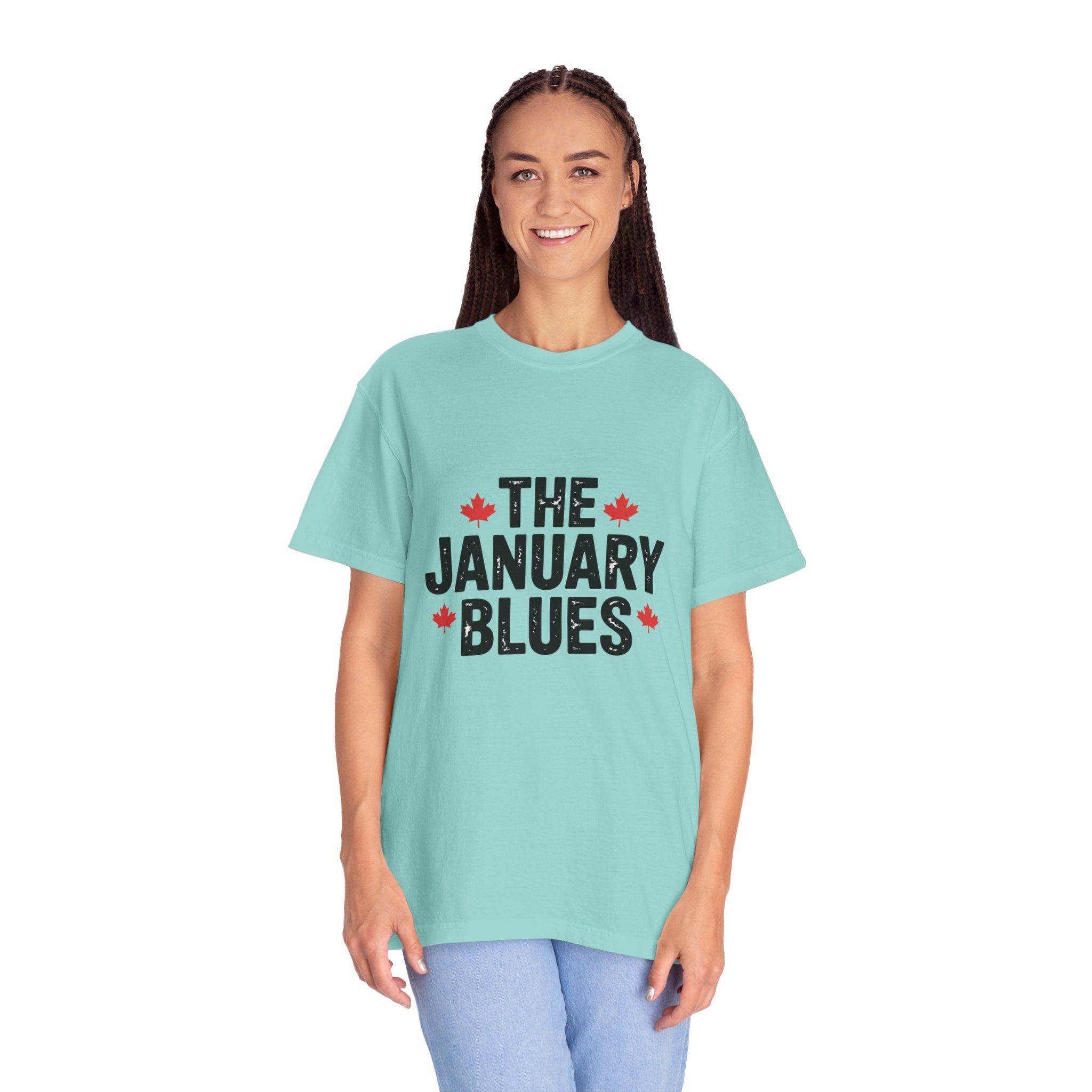 "The January Blues" Graphic Tee (Canadian Maple Leaf Accent) - T shirt