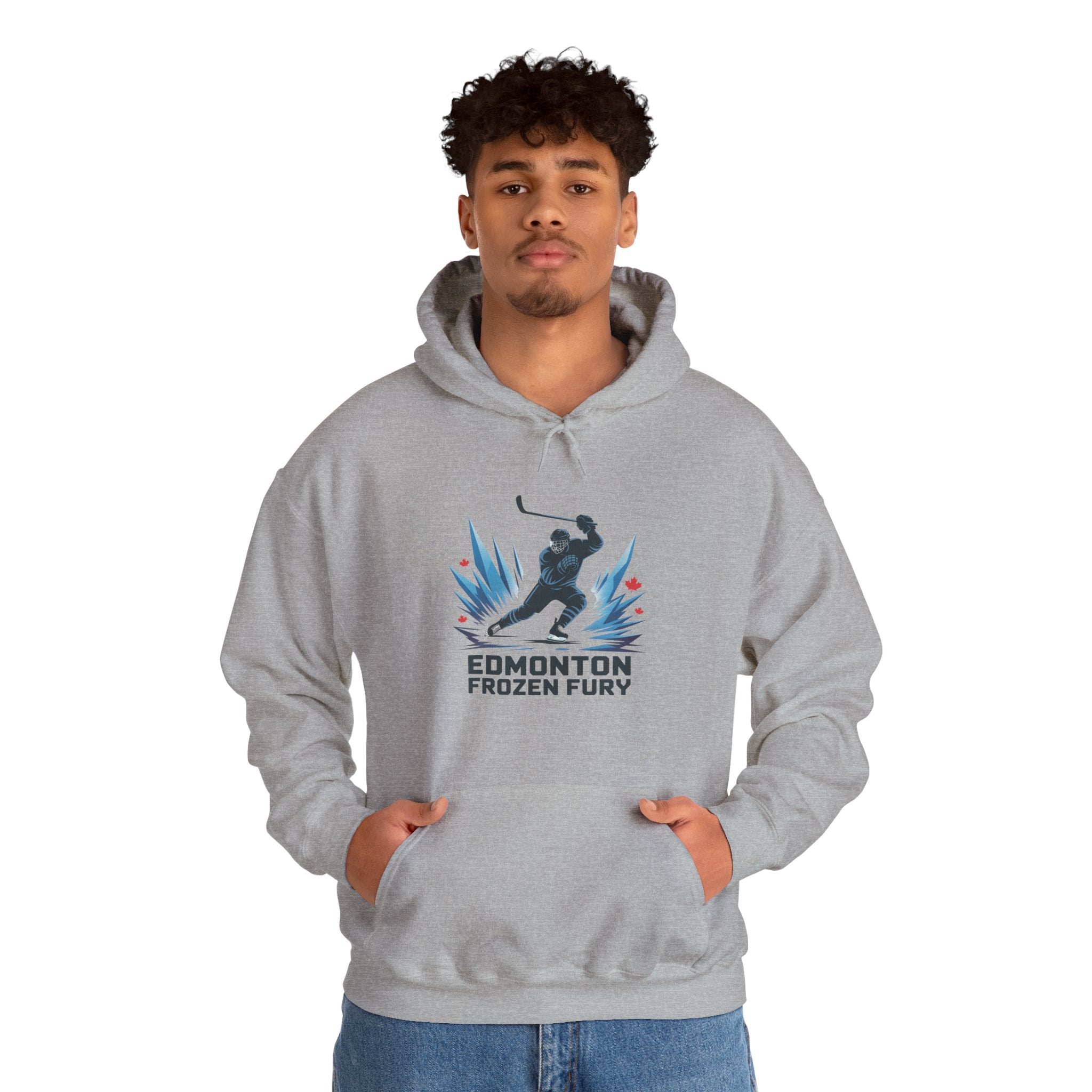 Edmonton Frozen Fury Hockey Hoodie Cold-Weather Hockey Team Pullover