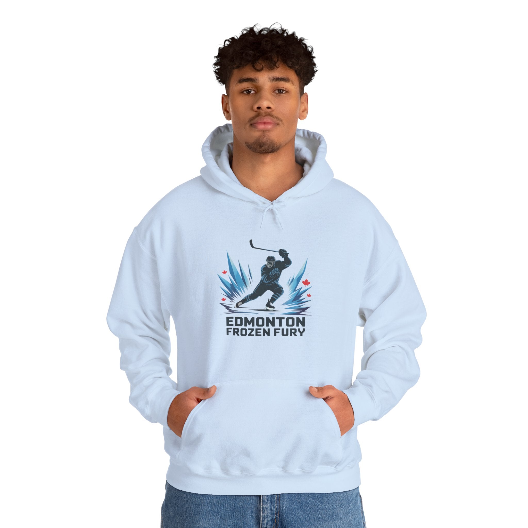 Edmonton Frozen Fury Hockey Hoodie Cold-Weather Hockey Team Pullover