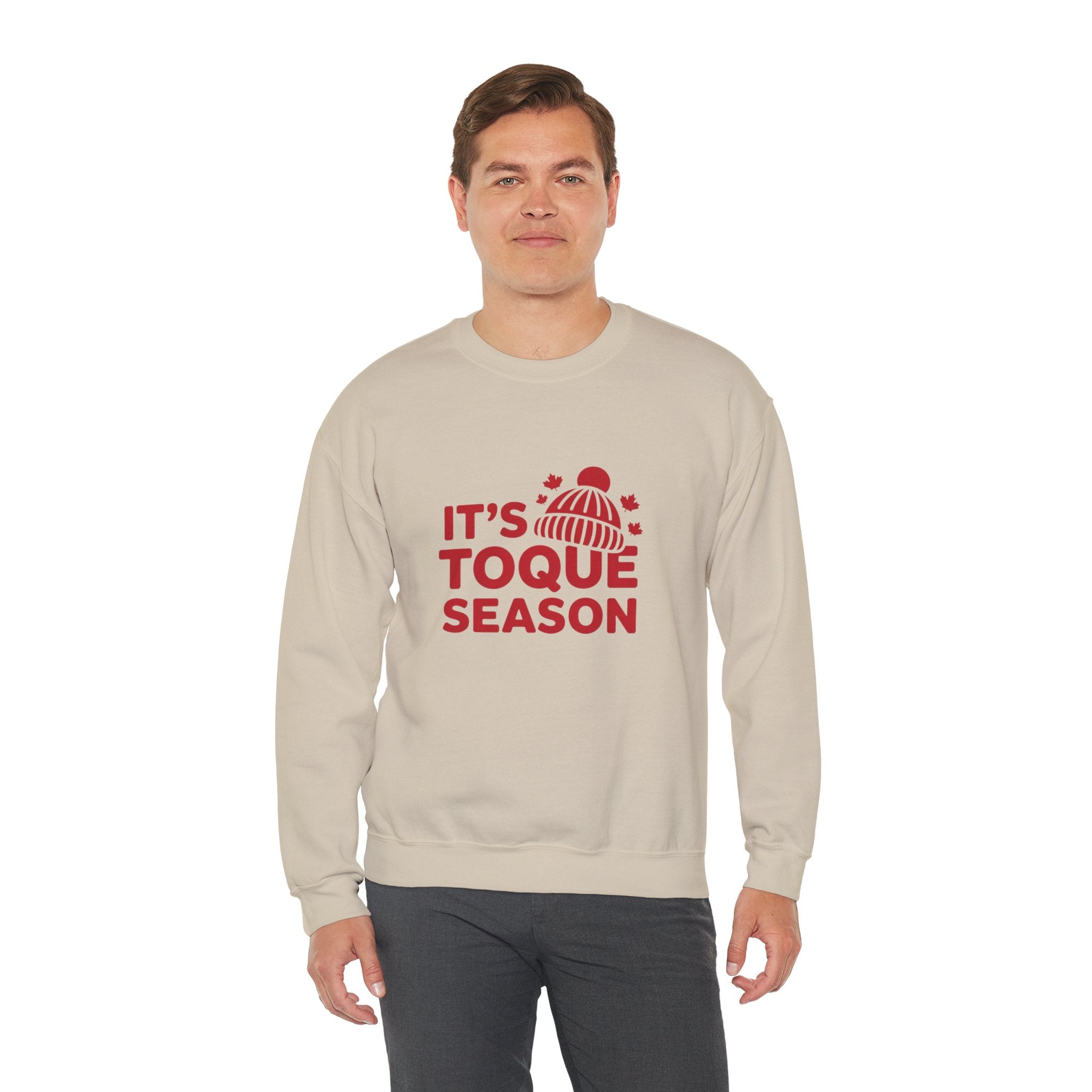 "It's Toque Season" Cozy Winter Crewneck Sweatshirt