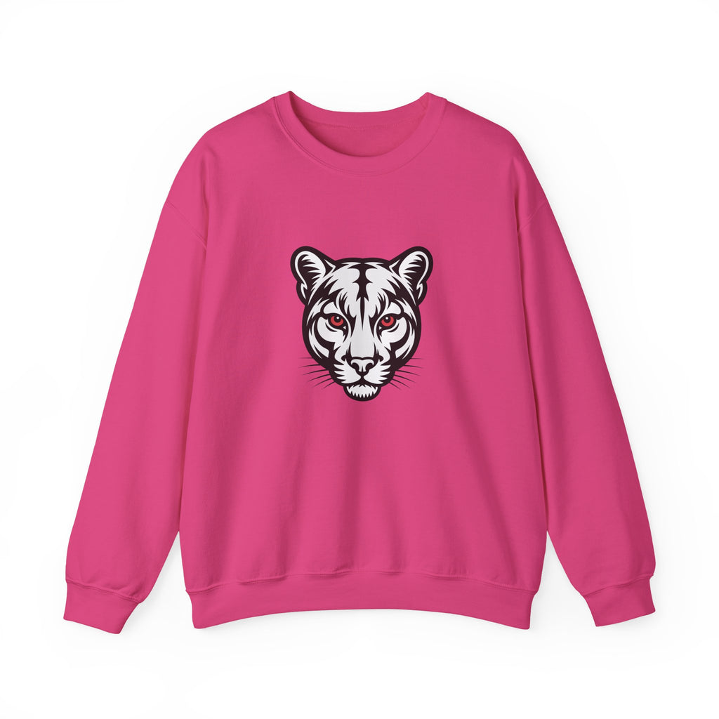 Cougar Face Crewneck Sweatshirt — Minimal Graphic
