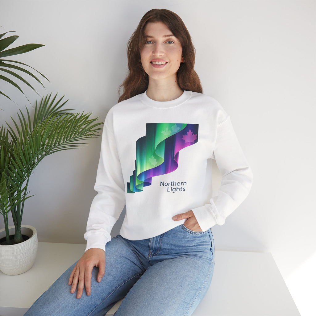 Northern Lights Crewneck Sweatshirt — Aurora Graphic Pullover