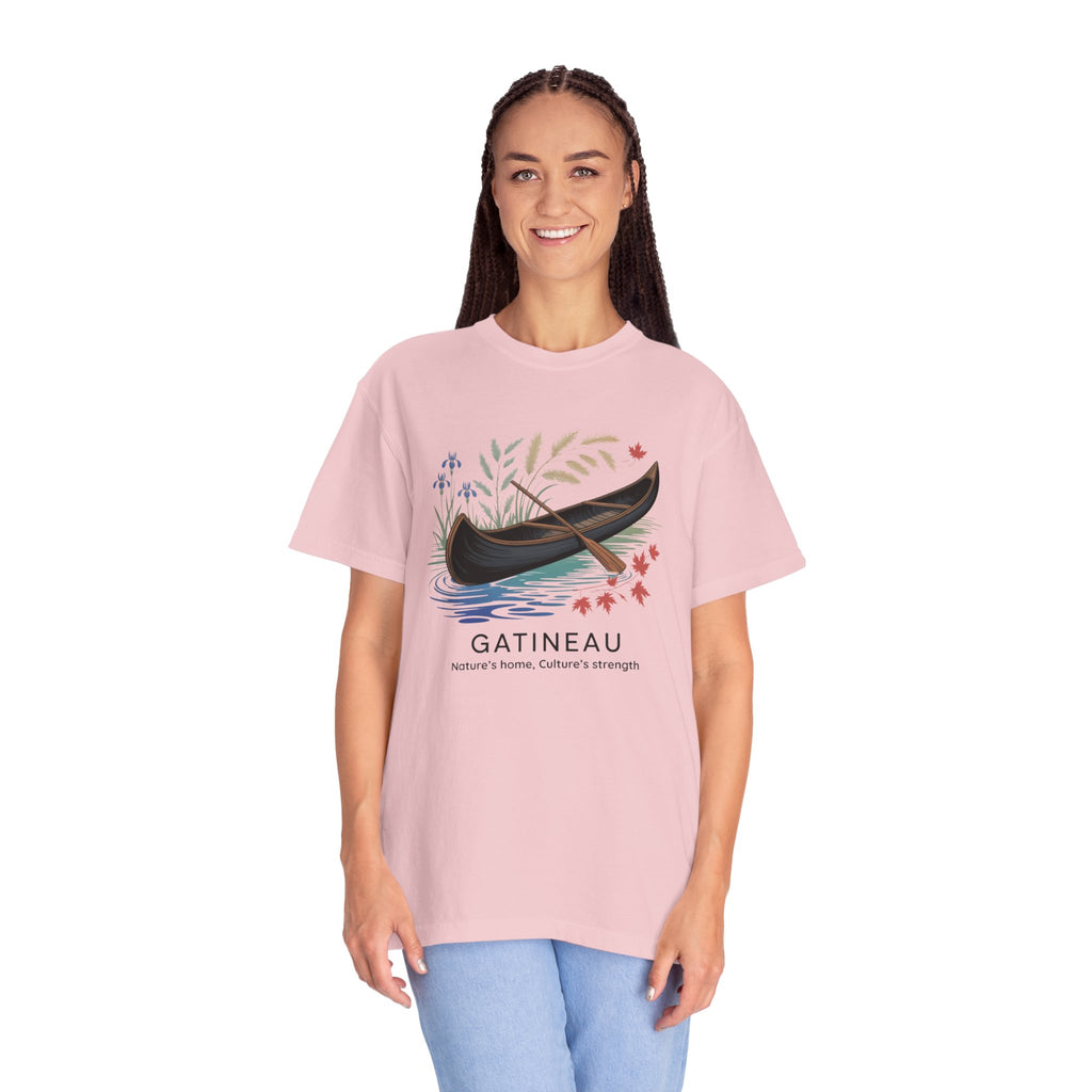 Gatineau Canoe T‑Shirt — Scenic Vintage Canoe Graphic Tee
