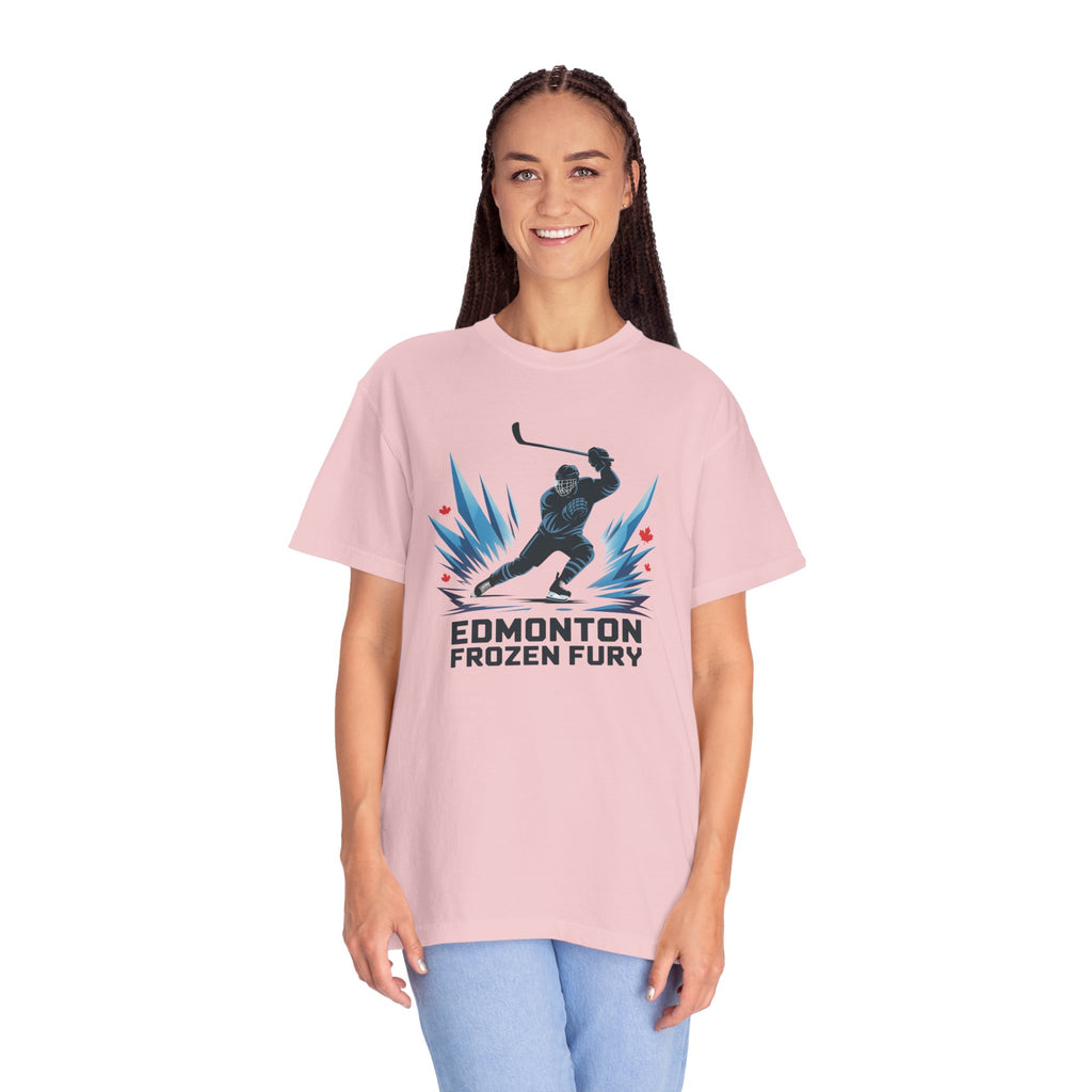 Edmonton Frozen Fury Hockey T-Shirt — Men's Ice Hockey Graphic Tee