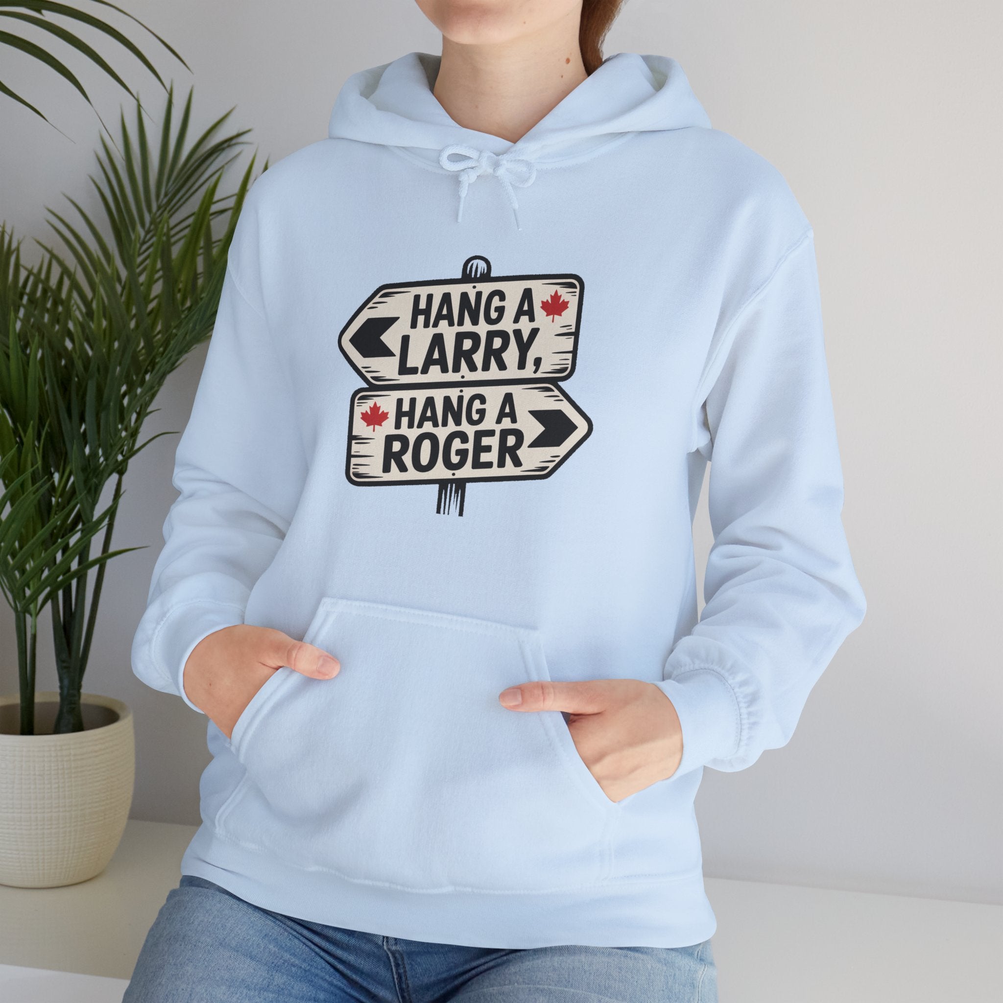 'Hang a Larry / Hang a Roger' Road Sign Graphic Hoodie