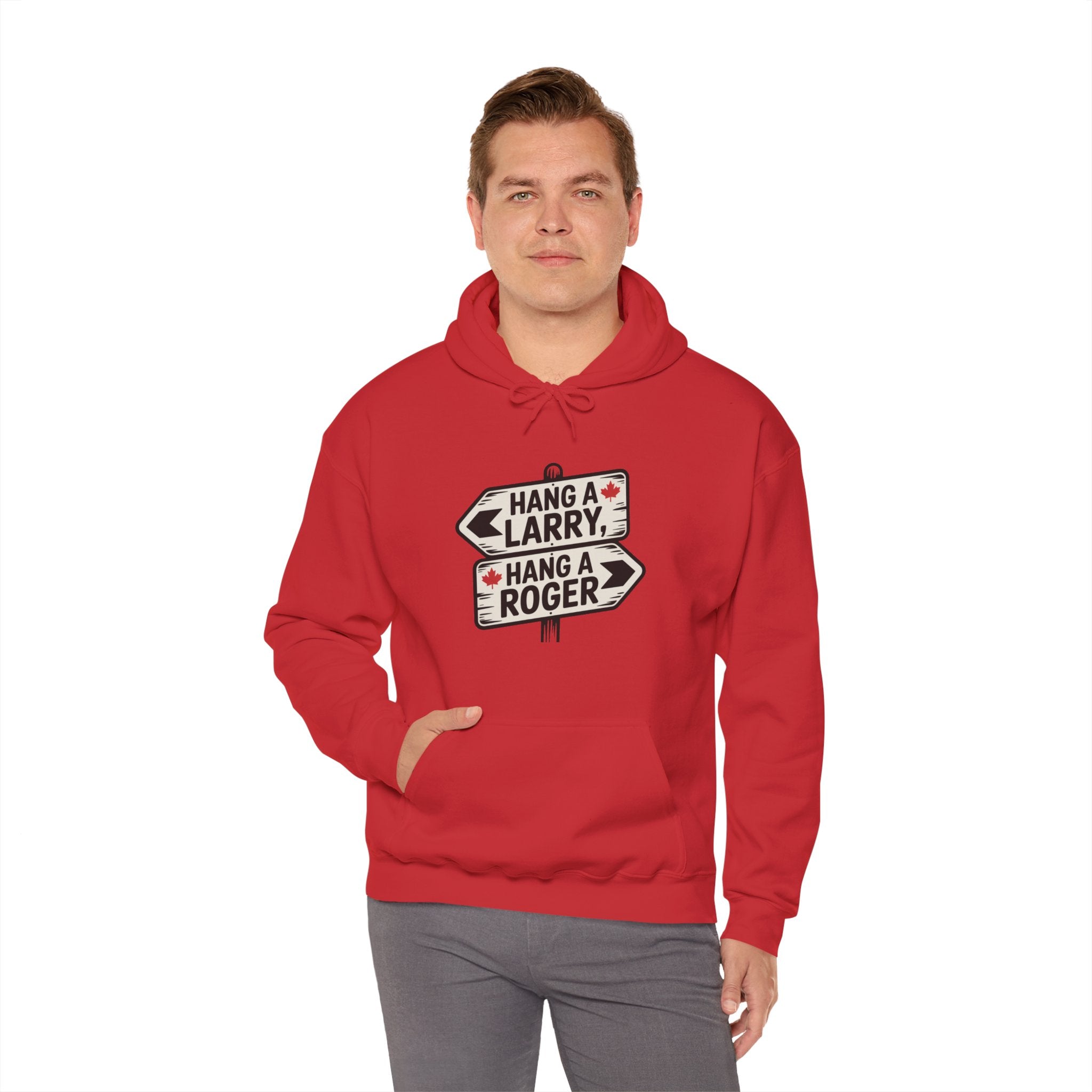 'Hang a Larry / Hang a Roger' Road Sign Graphic Hoodie