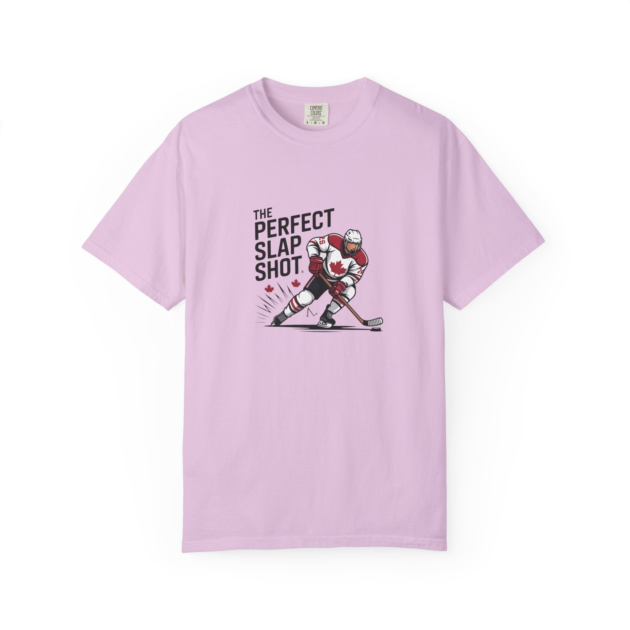 Hockey Slap Shot T-Shirt — “The Perfect Slap Shot” Graphic Tee